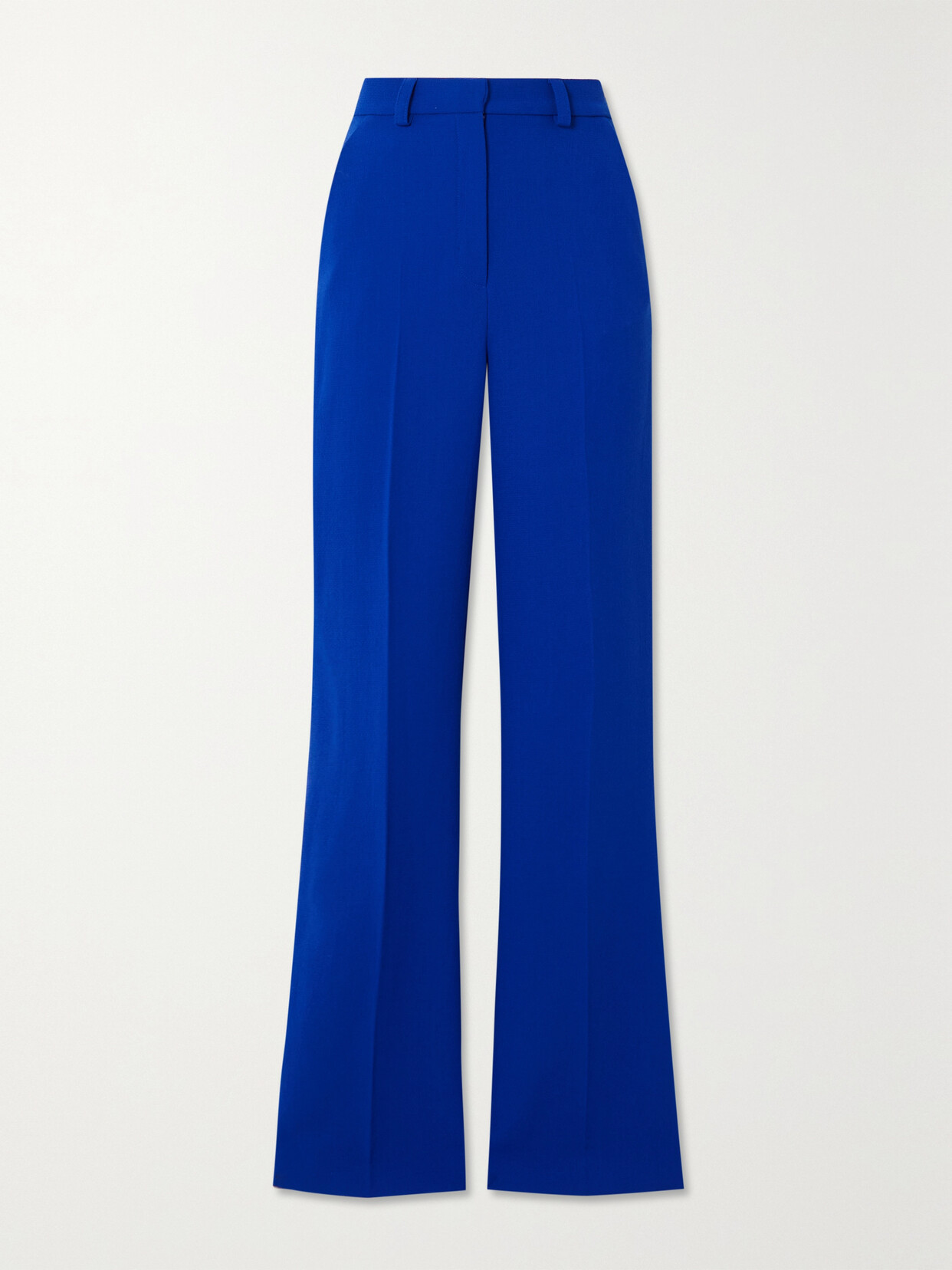 David Koma Wool-crepe Straight-leg Pants In Blue