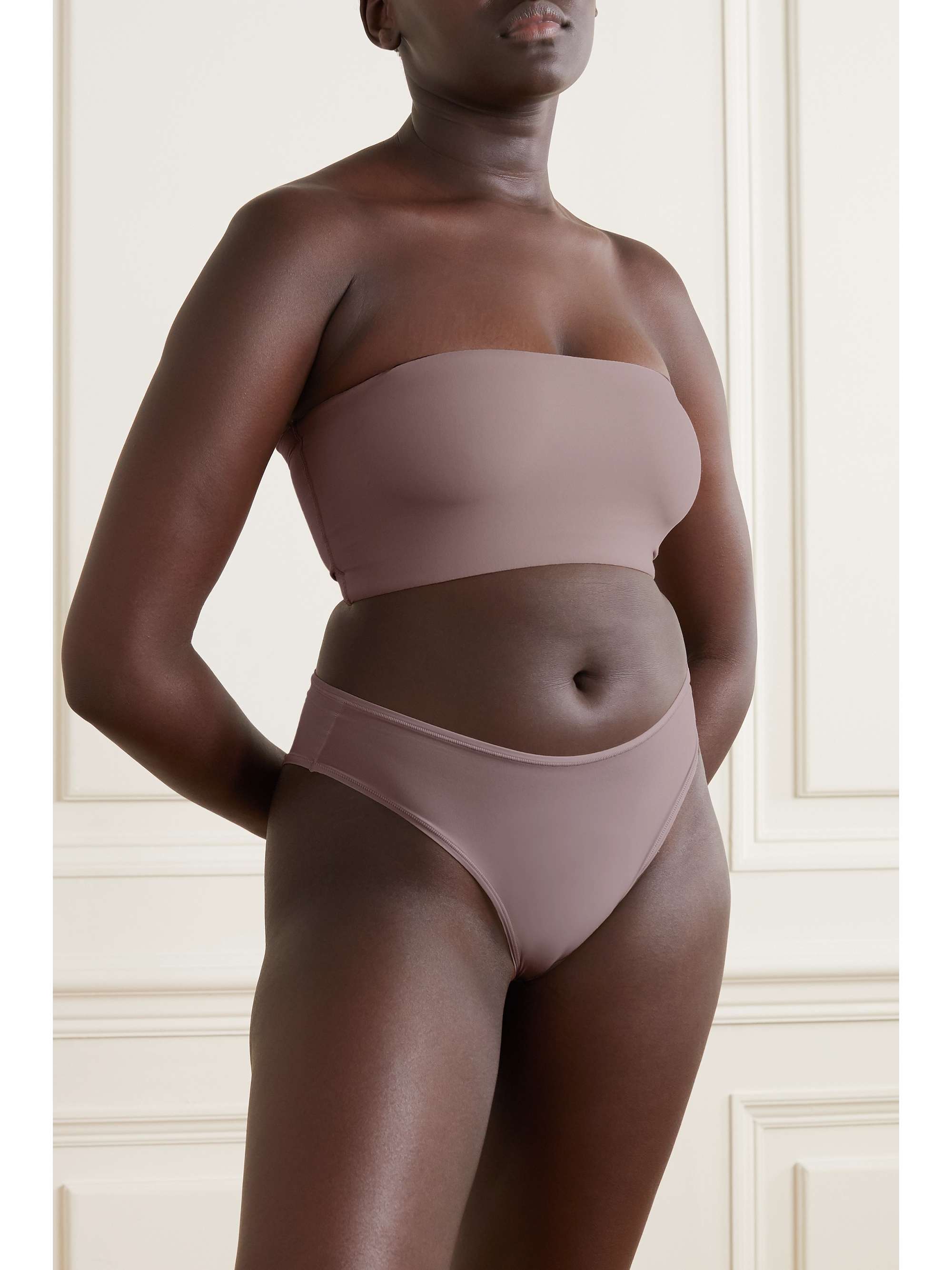 Buy SKIMS Brown Fits Everybody Bandeau Bra for Women in Qatar