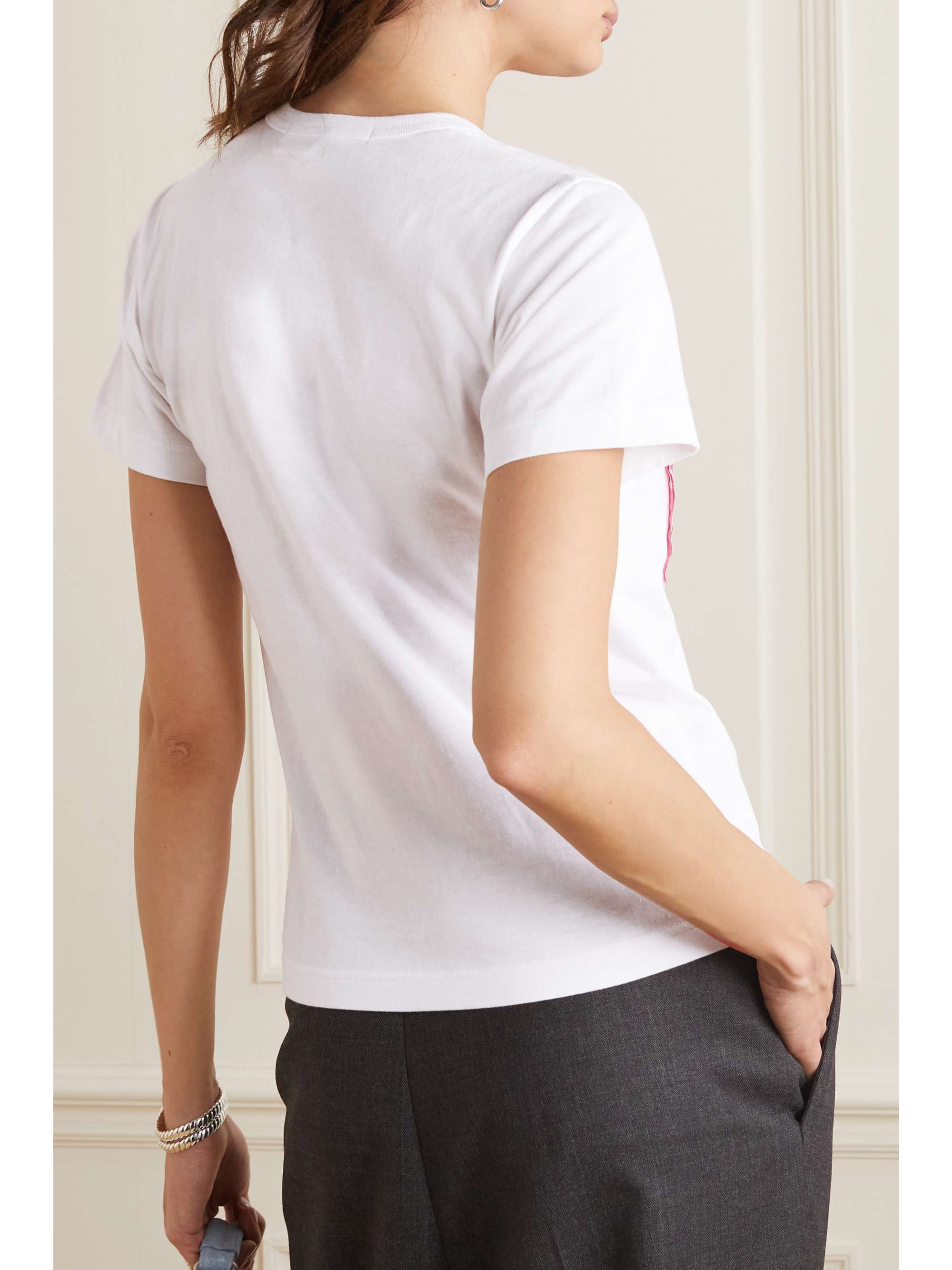 COMME DES GARÇONS GIRL Appliquéd cotton-jersey T-shirt