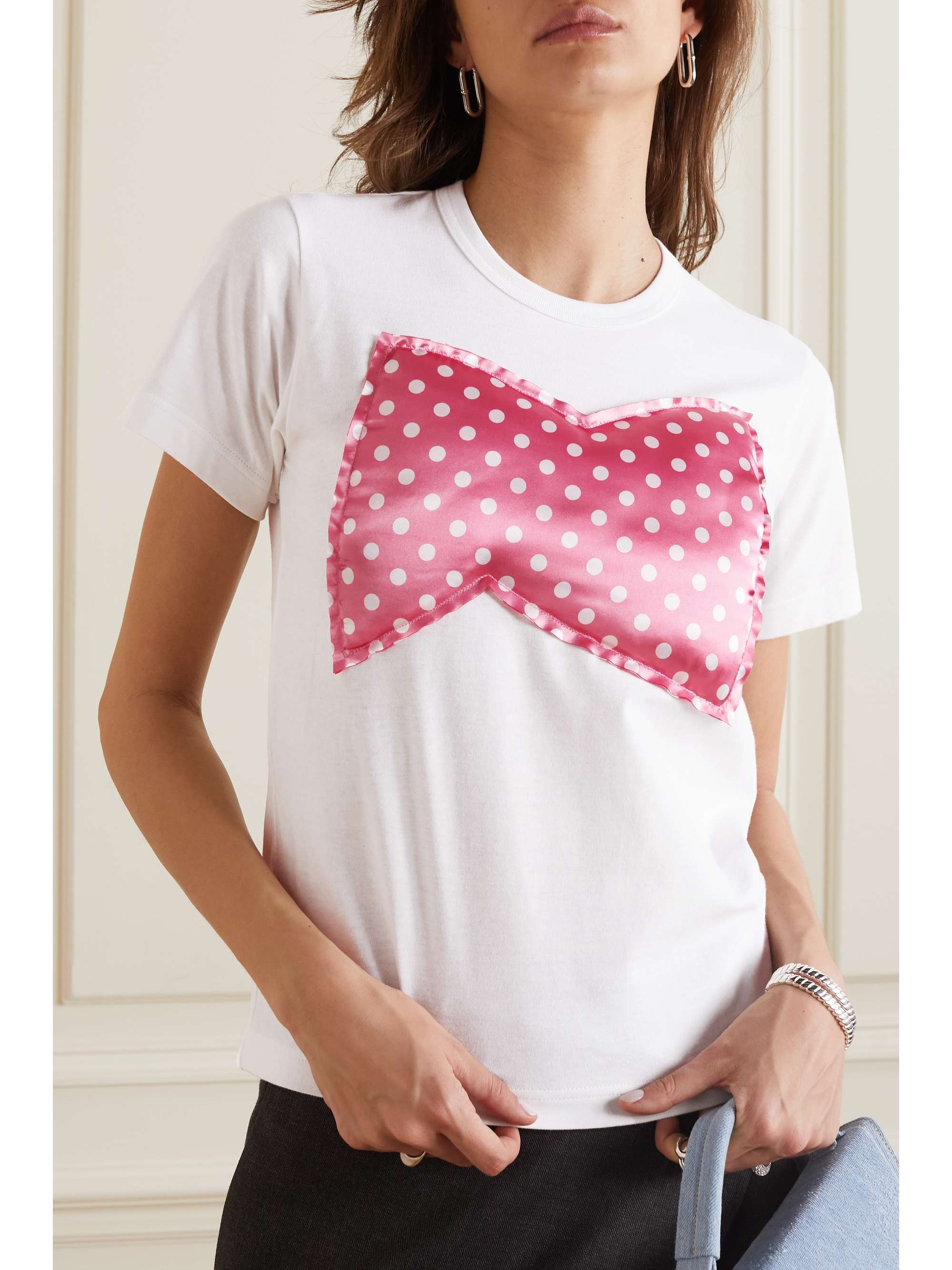 COMME DES GARÇONS GIRL Appliquéd cotton-jersey T-shirt