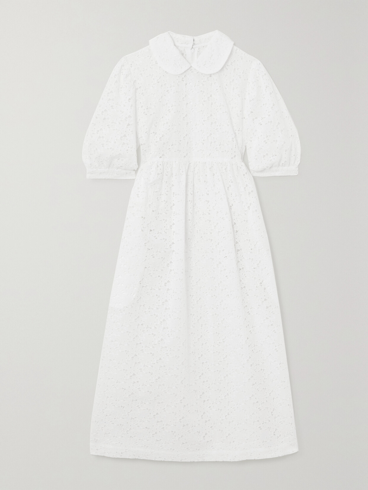 Comme des Garçons GIRL - Broderie Anglaise Cotton Midi Dress - White