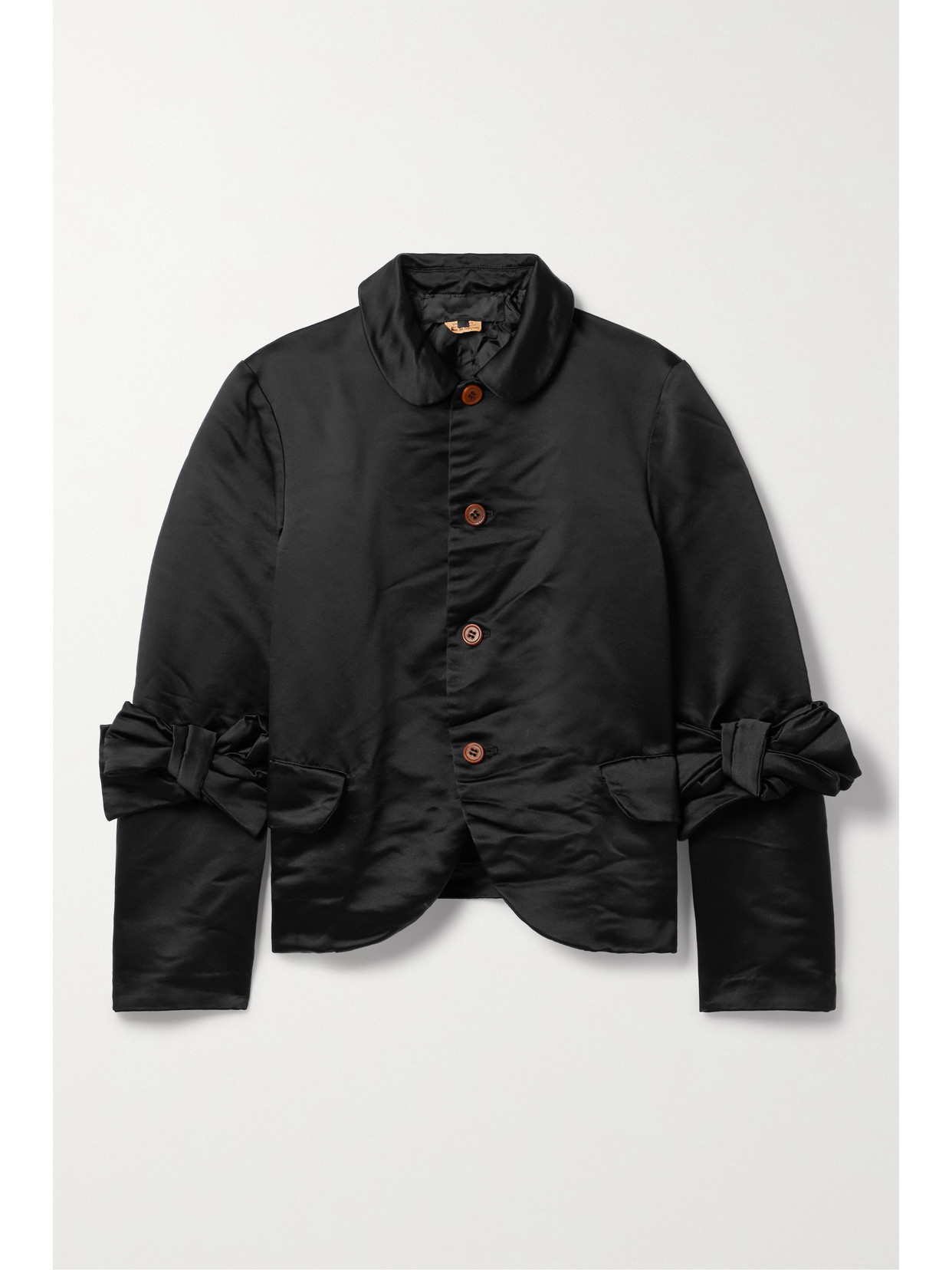 Comme des Gar ons GIRL Bow embellished Satin Jacket Black