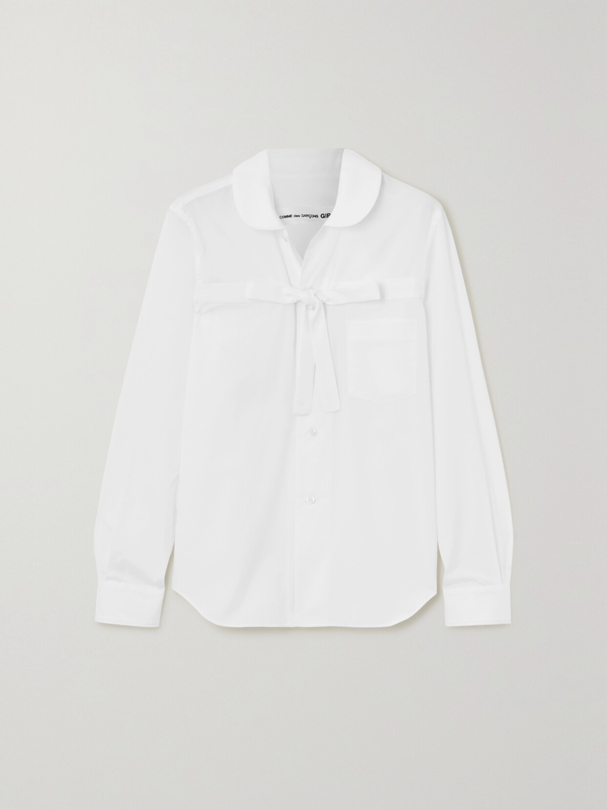 Comme des Garçons GIRL - Bow-detailed Cotton-poplin Shirt - White