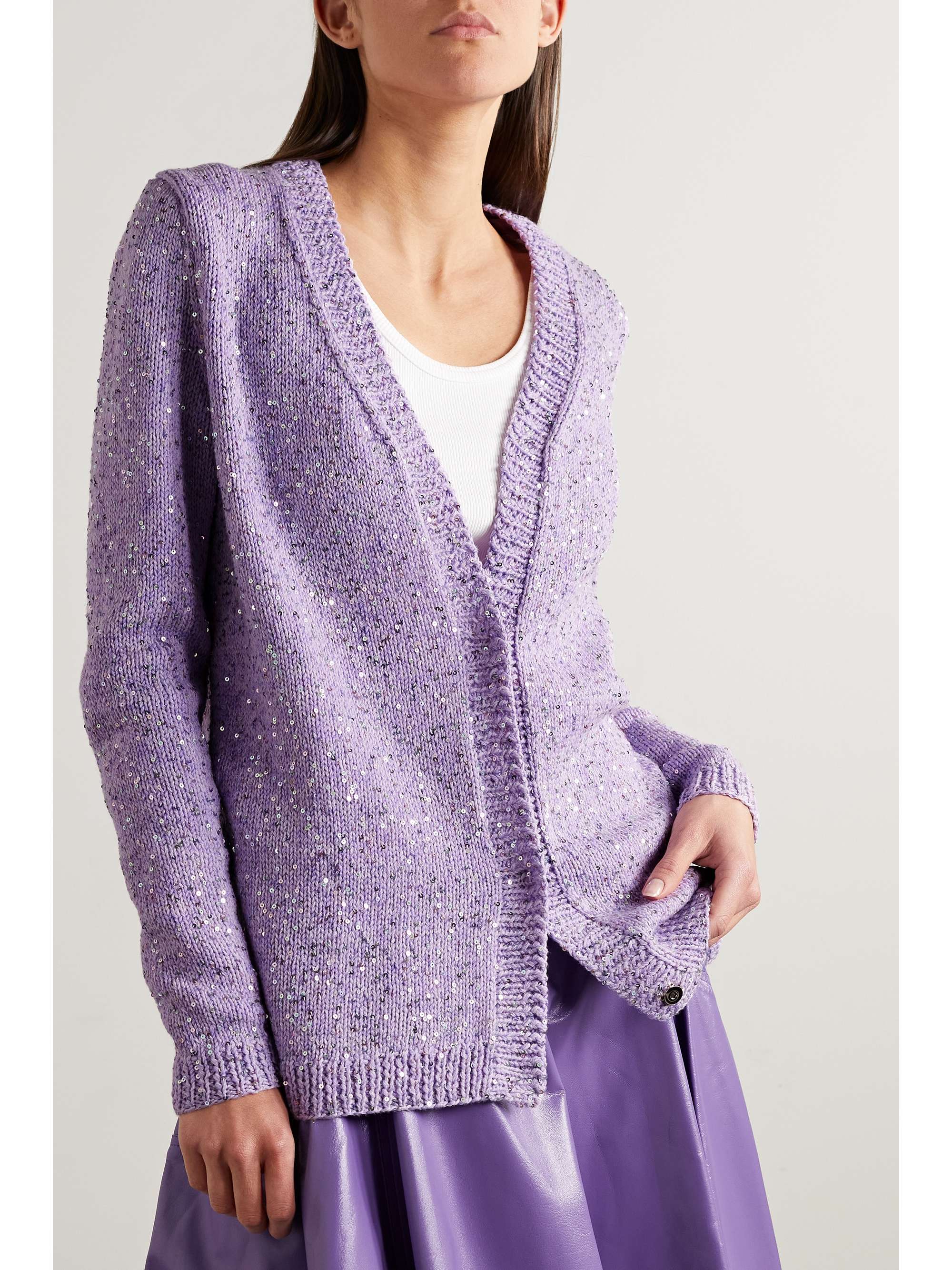 BRANDON MAXWELL Sawyer sequinembellished wool cardigan NETAPORTER