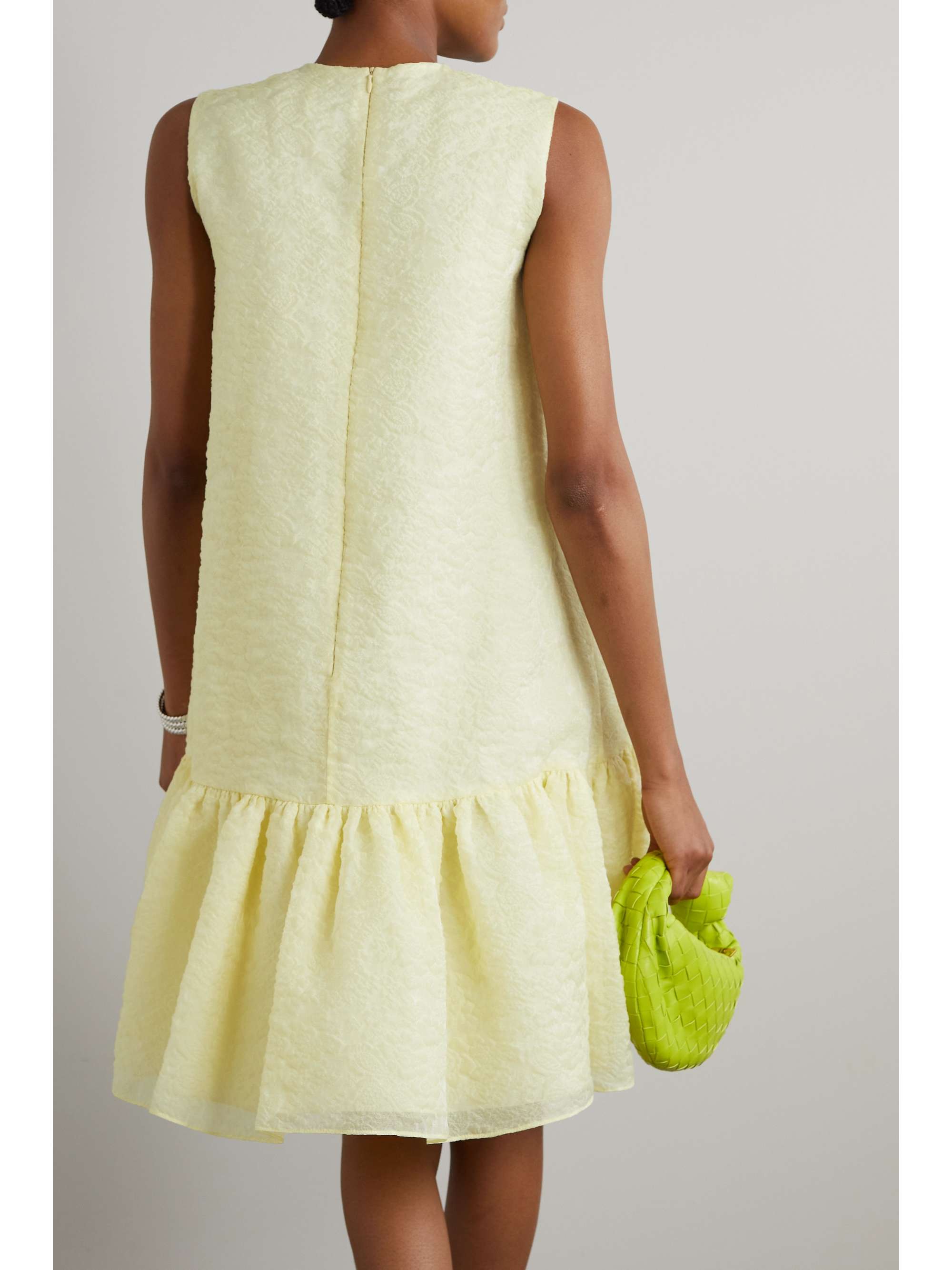 ERDEM Maple tiered organza-cloqué mini dress