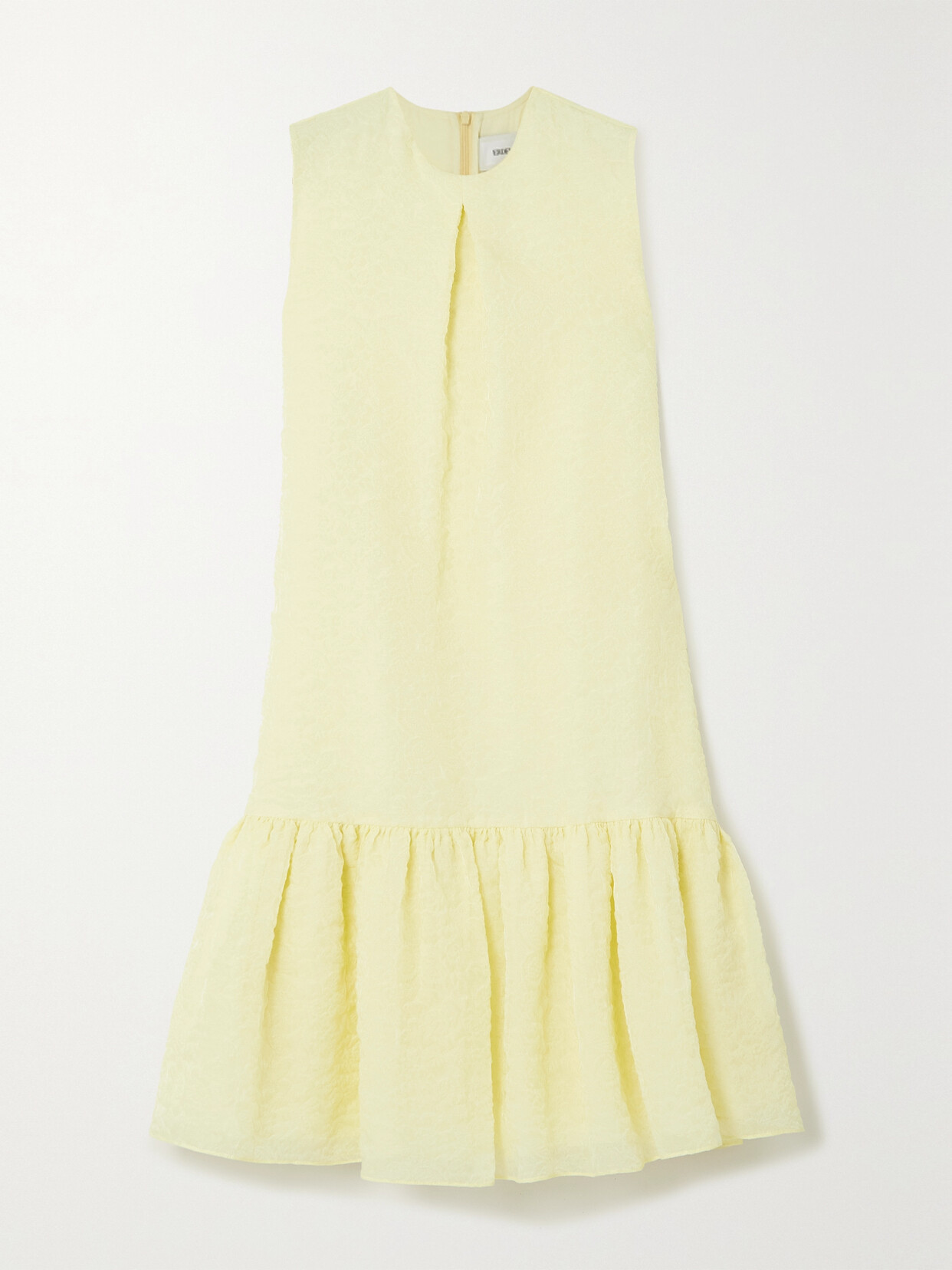 Erdem - Maple Tiered Organza-cloqué Mini Dress - Yellow