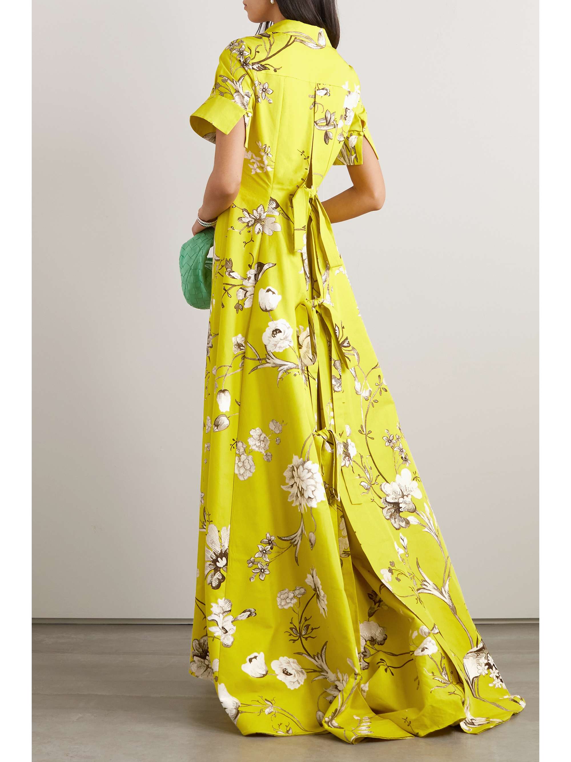 ERDEM Ilana floralprint cottonfaille gown NETAPORTER