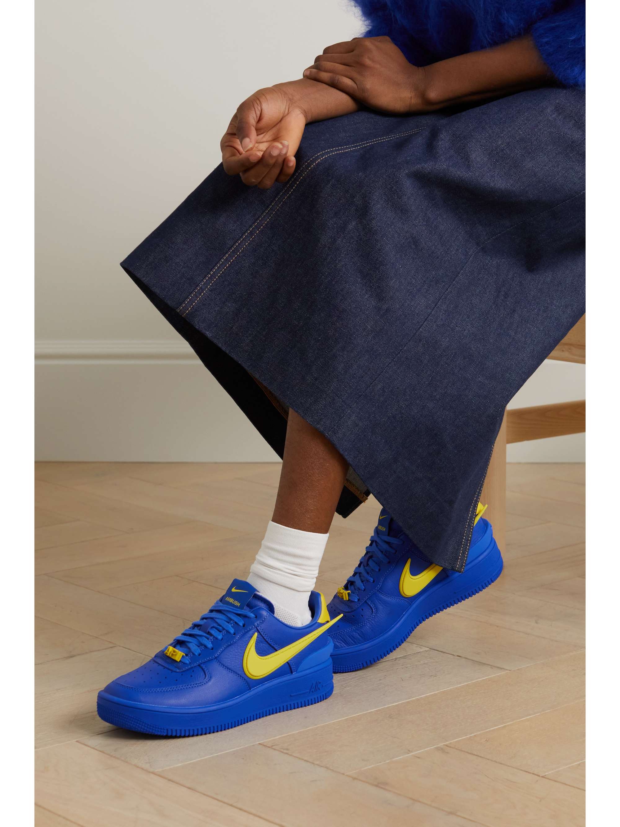 + AMBUSH Air Force 1 rubber-trimmed leather sneakers
