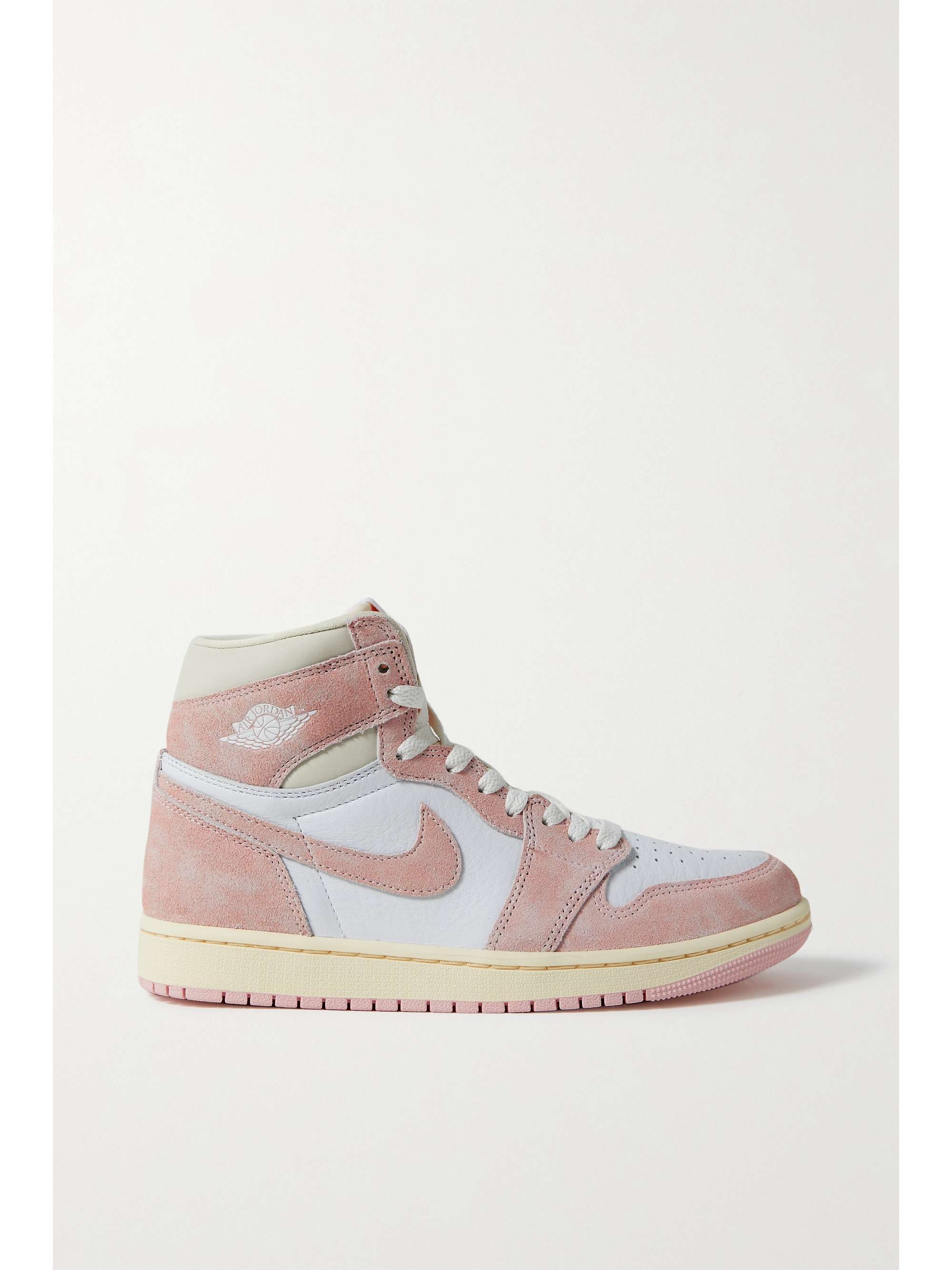 NIKE Air Jordan 1 Retro suede-trimmed leather high-top sneakers