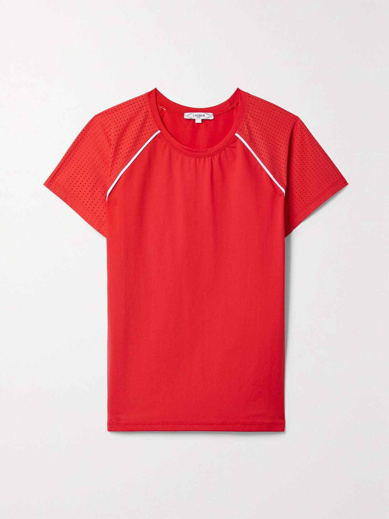 L'Etoile Sport Performance Mesh-trimmed Stretch-jersey T-shirt
