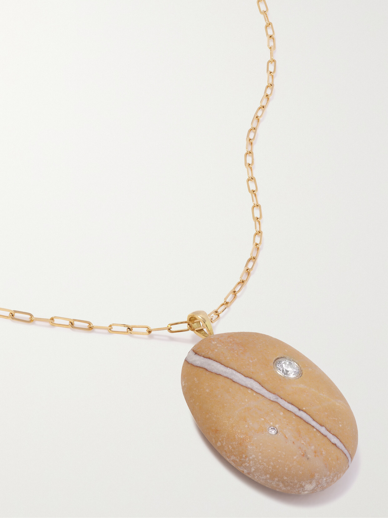 CVC Stones Toasty 18-karat , Stone And Diamond Necklace