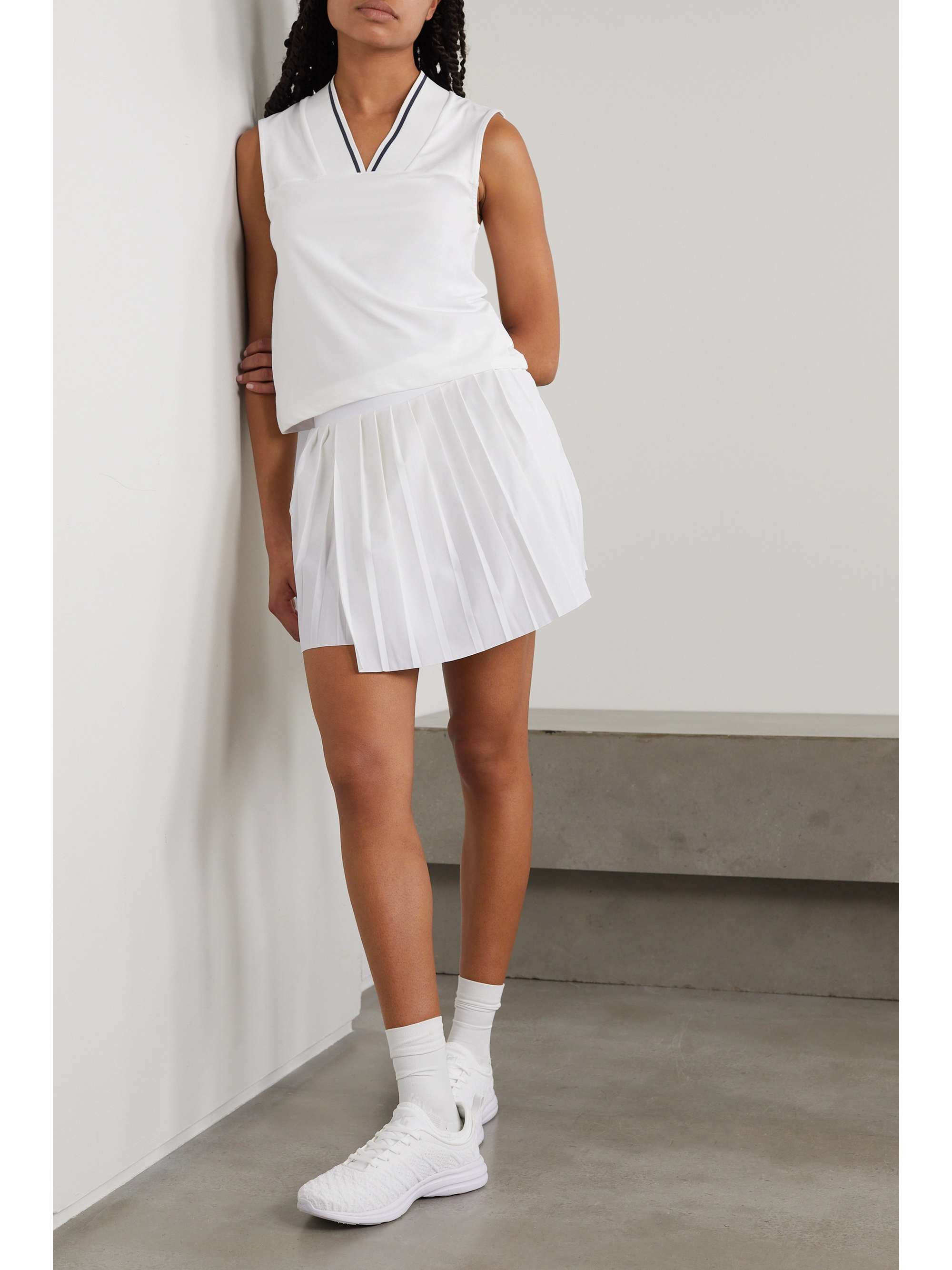 VARLEY Kalmia pleated stretch-jersey tennis skirt