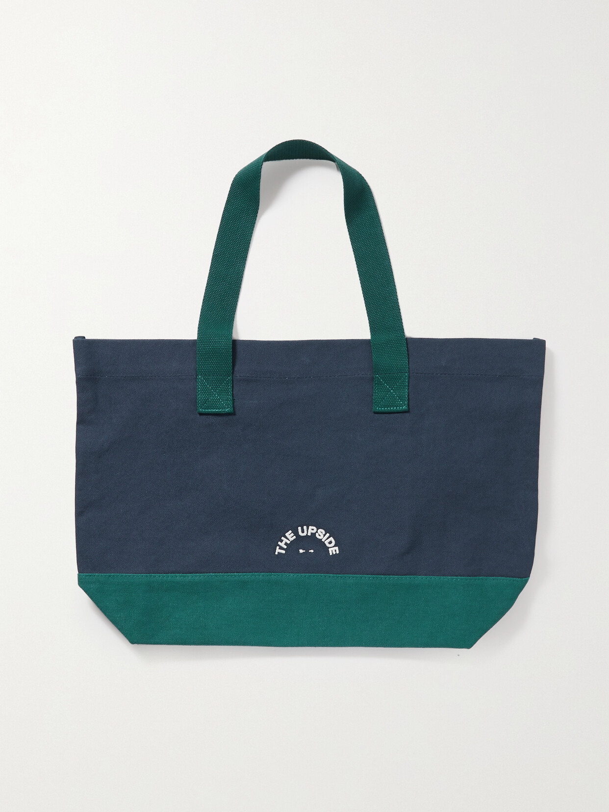 The Upside Hudson Two-tone Canvas Tote In Blue