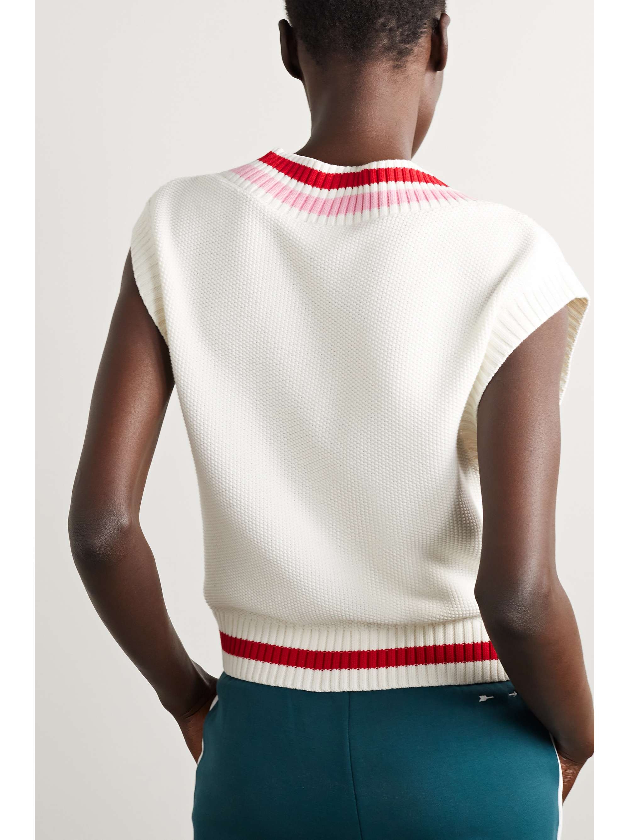 THE UPSIDE Quinn striped organic cotton vest