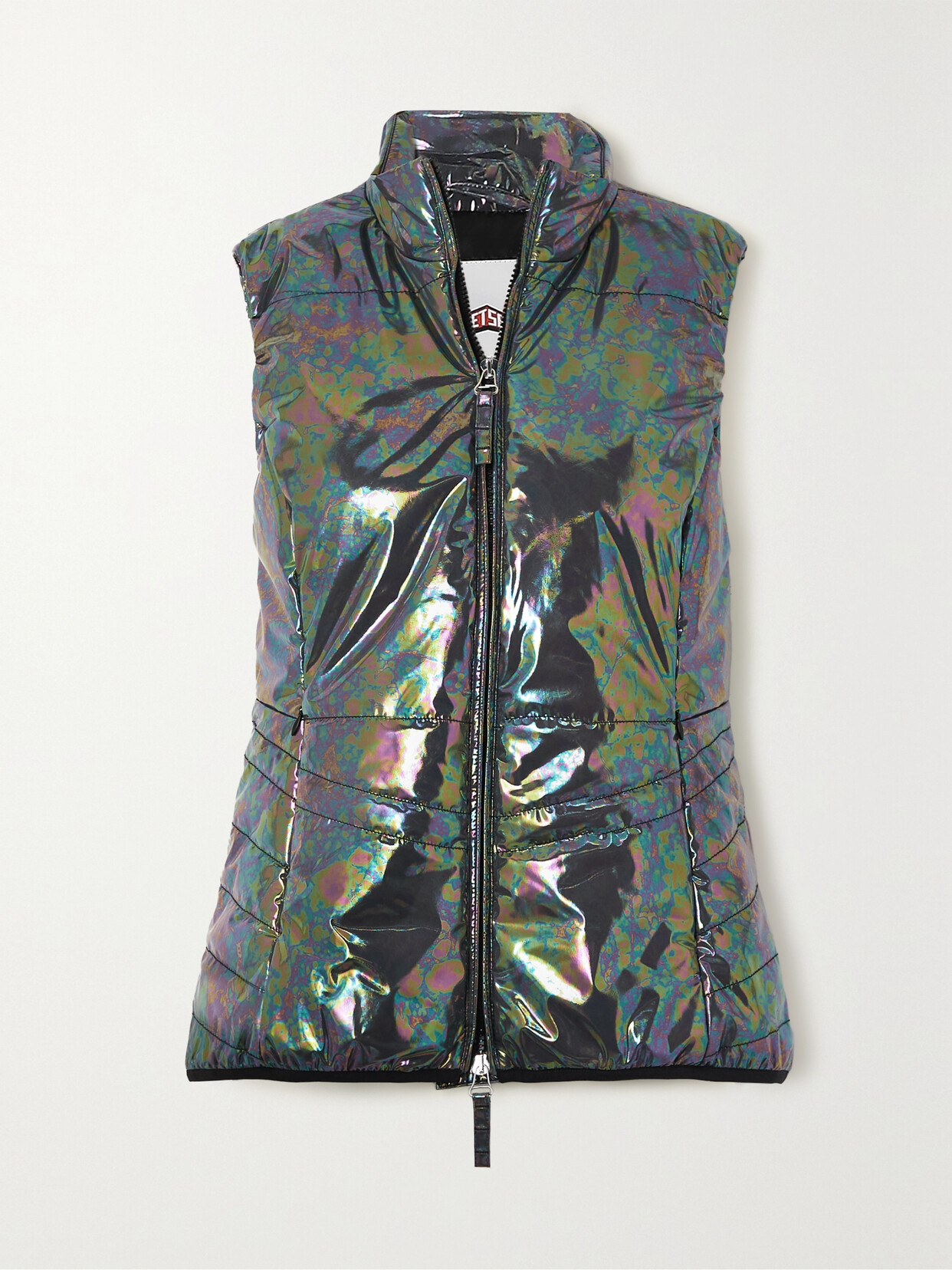JETSET - New Minou Padded Holographic Shell Vest - Metallic