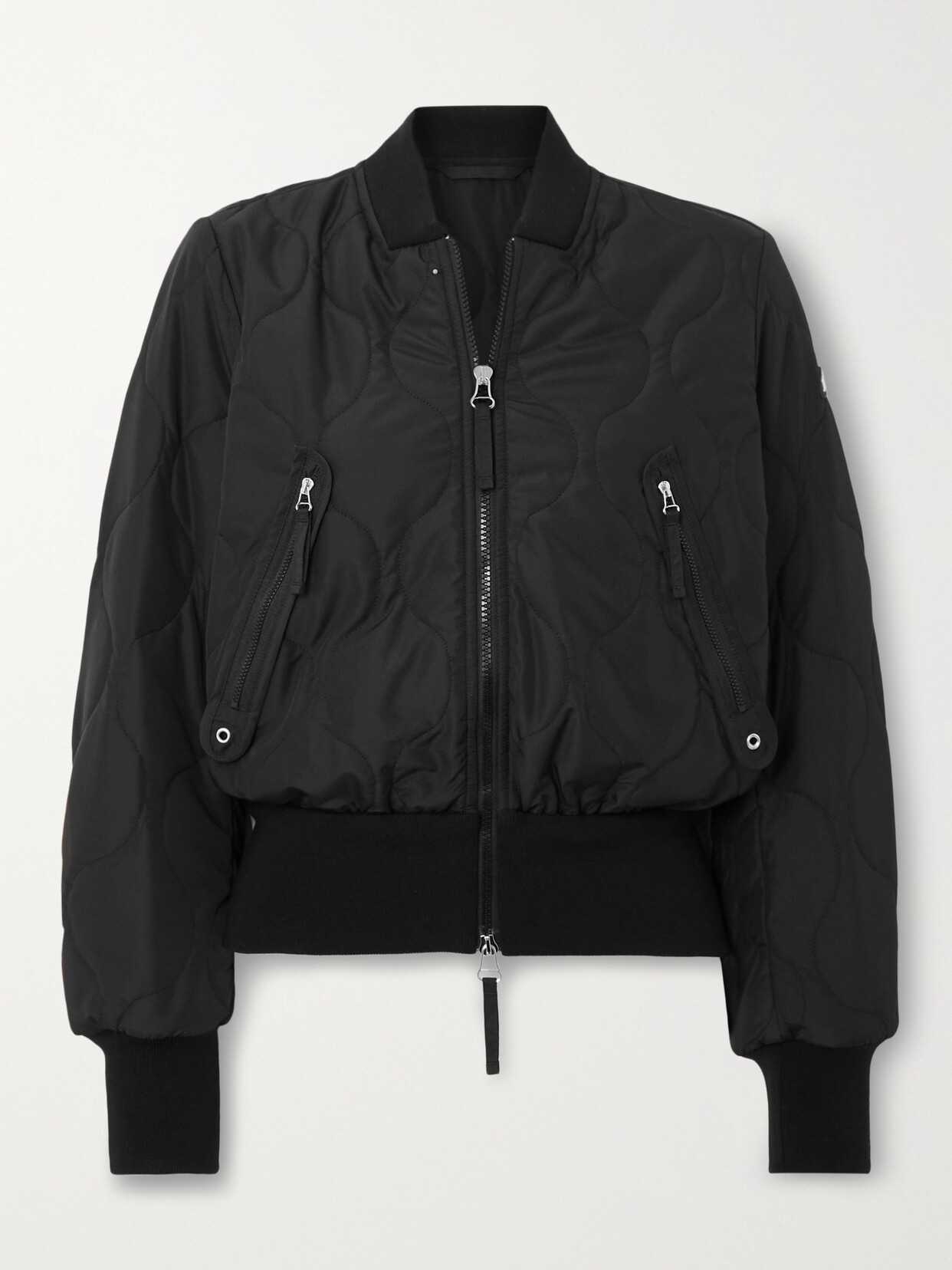 Jetset Narisse Quilted Shell Bomber Jacket In Black