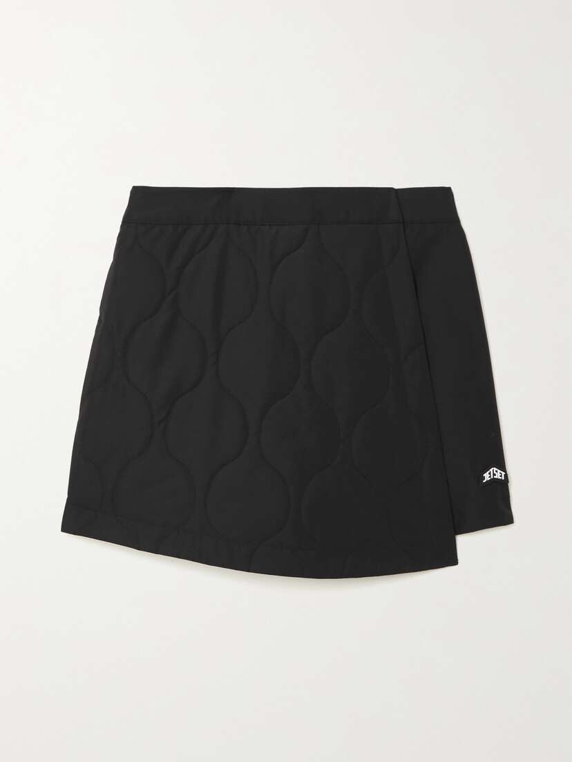 JETSET Bali Wrap-effect Quilted Shell Shorts