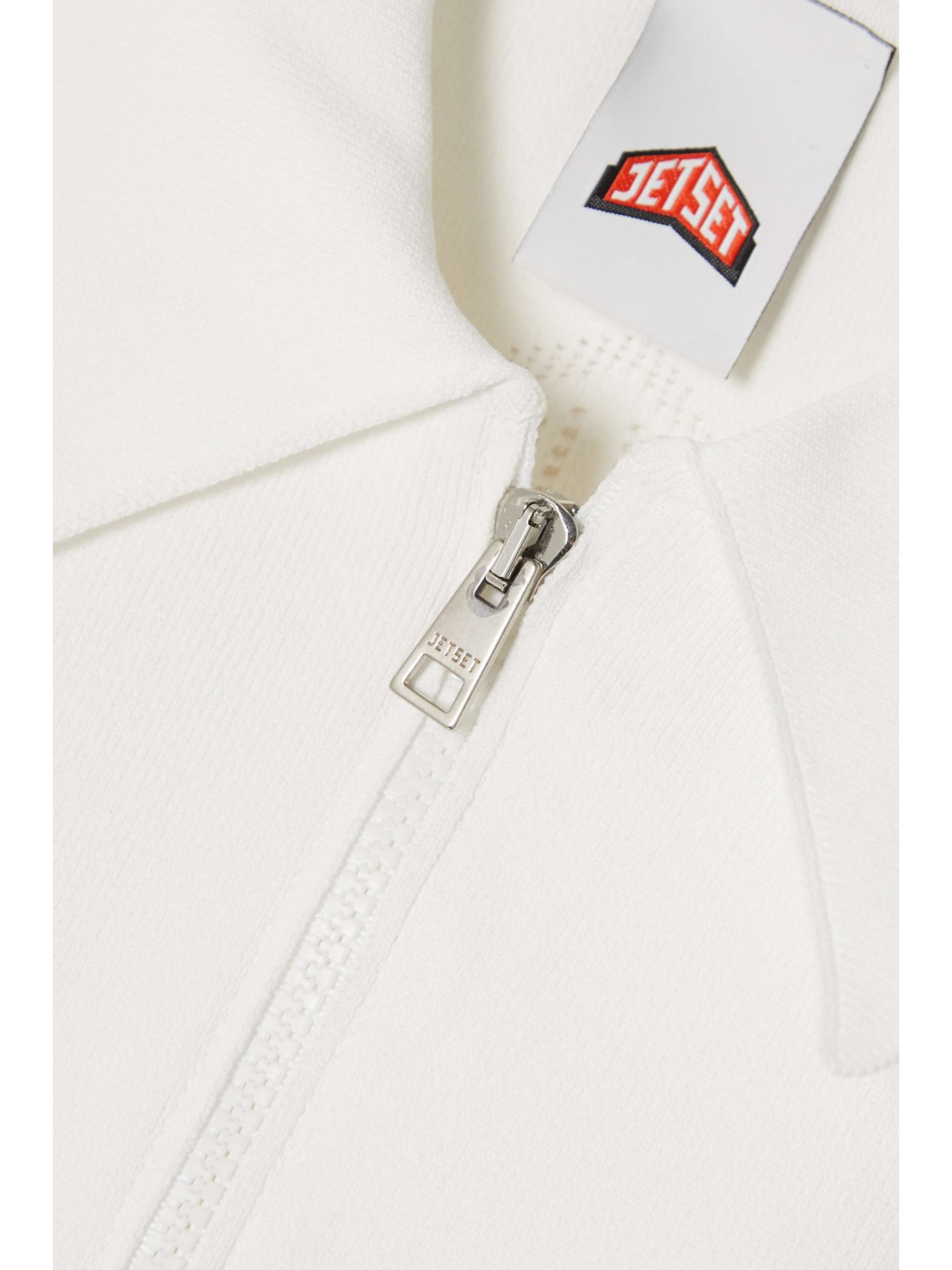 JETSET Paula perforated knitted polo shirt