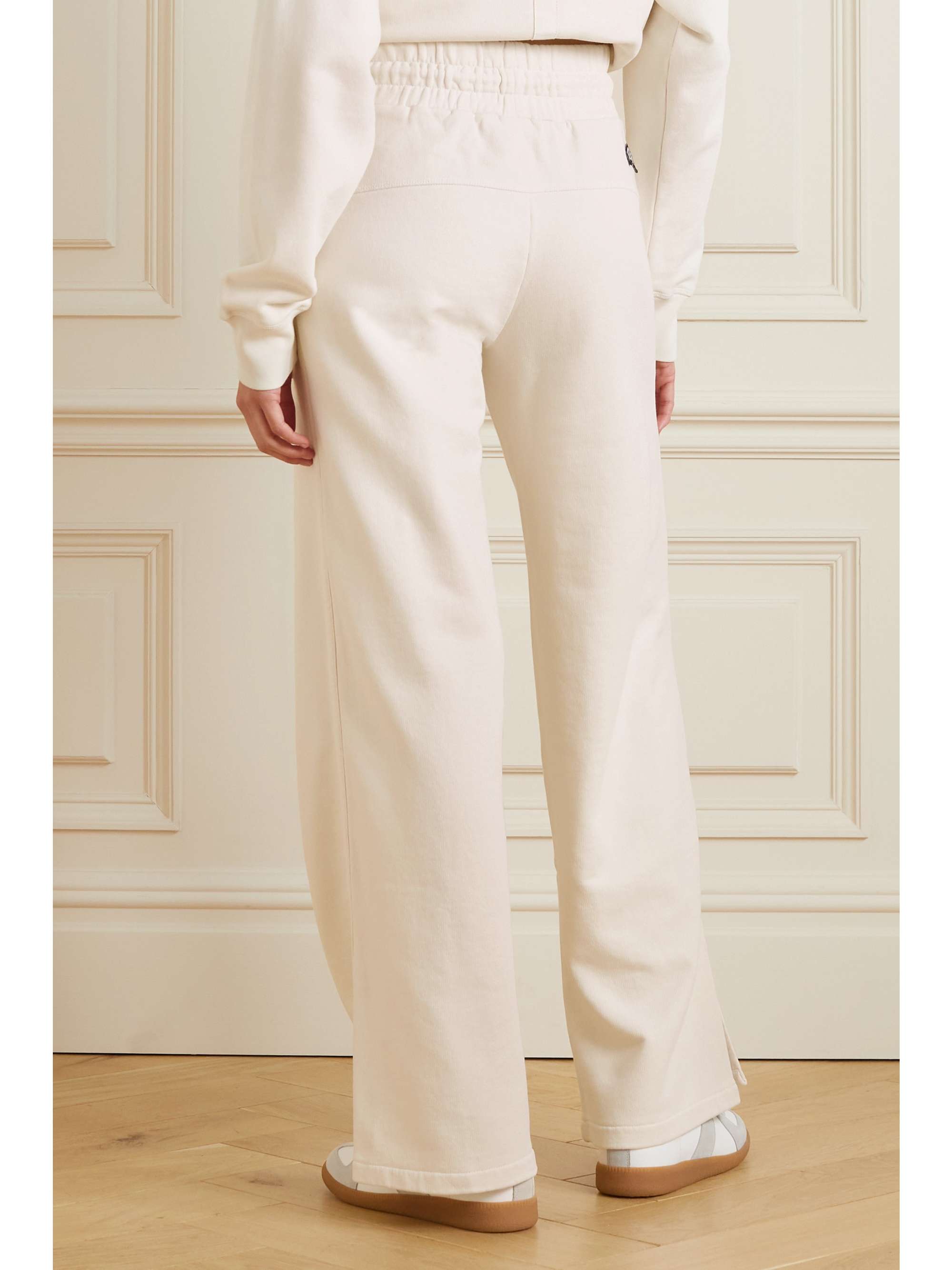 JETSET Loren embroidered organic cotton wide-leg pants