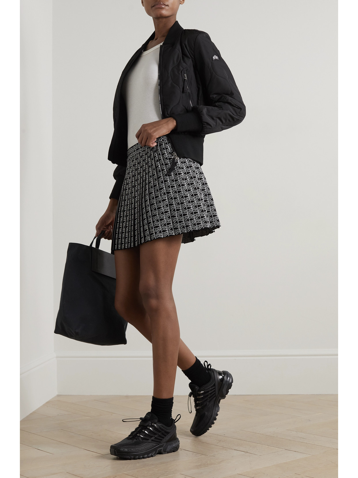 Jetset - Annabelle Pleated Jacquard-Knit Mini