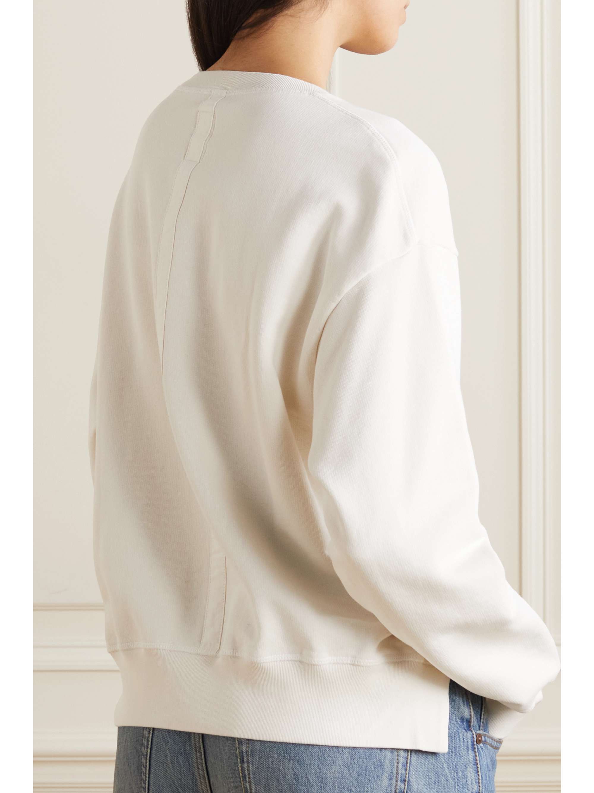 JETSET Bea appliquéd organic cotton-jersey sweatshirt