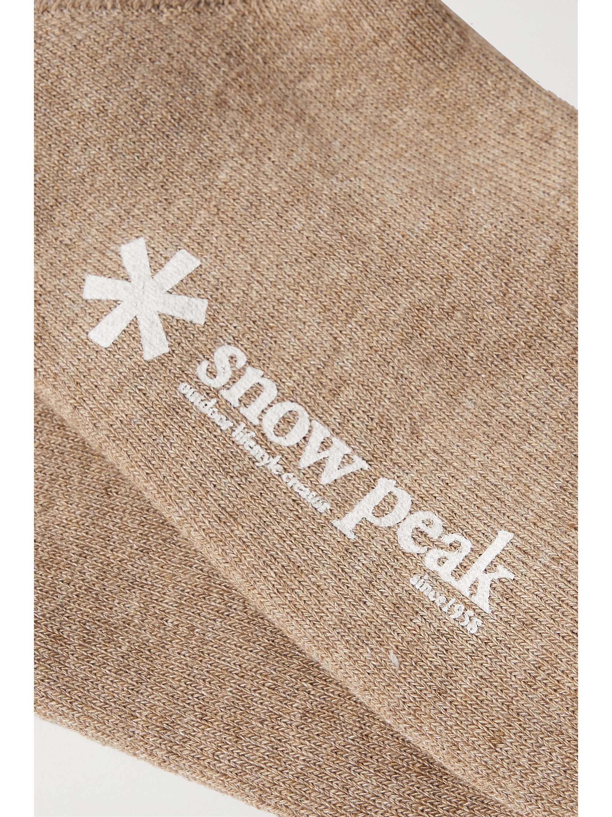 SNOW PEAK Full Pile ribbed-knit socks