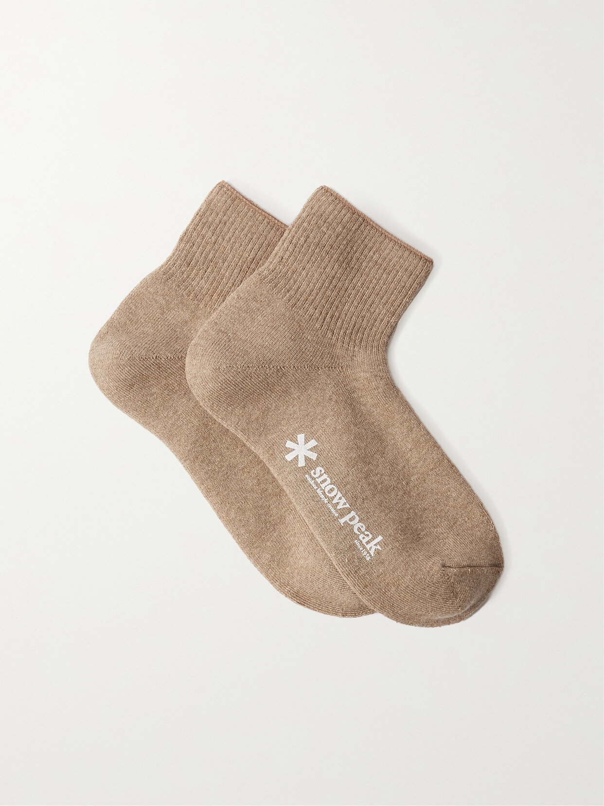 Snow Peak - Full Pile Ribbed-knit Socks - Neutrals