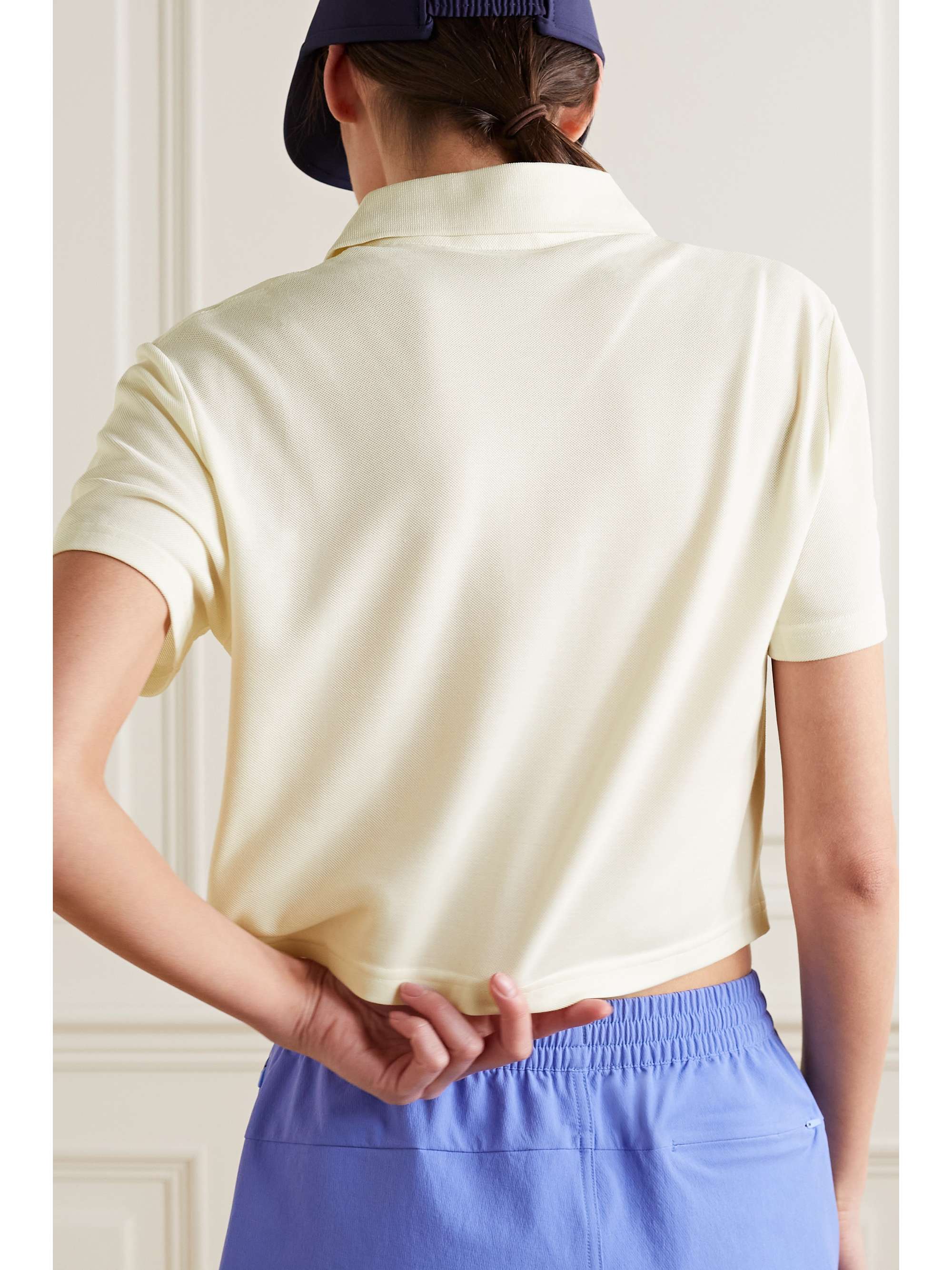 OUTDOOR VOICES Birdie cropped DriRelease recycled-piqué polo top