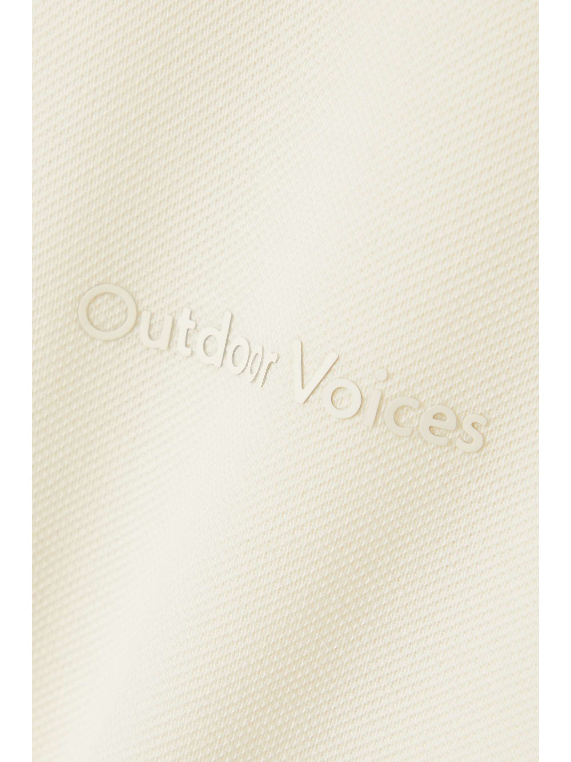 OUTDOOR VOICES Birdie cropped DriRelease recycled-piqué polo top