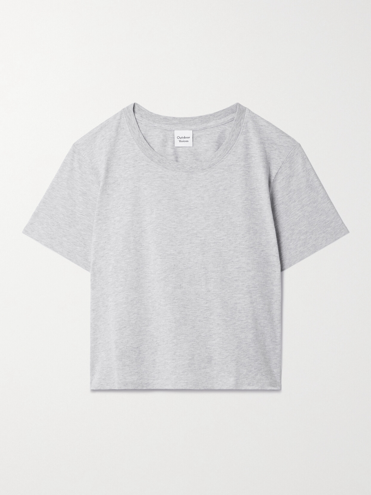 Outdoor Voices - + Net Sustain Everyday Organic Cotton-jersey T-shirt - Gray