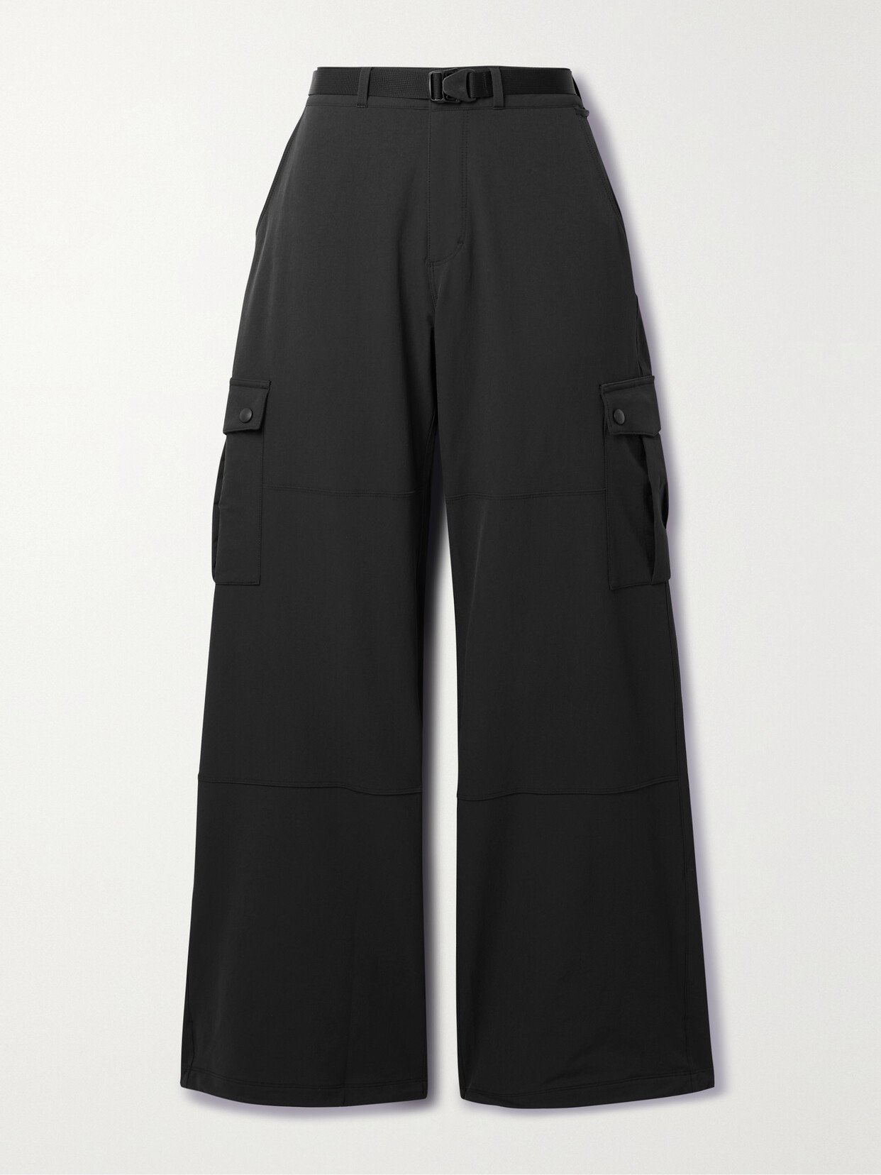 Outdoor Voices - Belted Rectrek Wide-leg Cargo Pants - Black