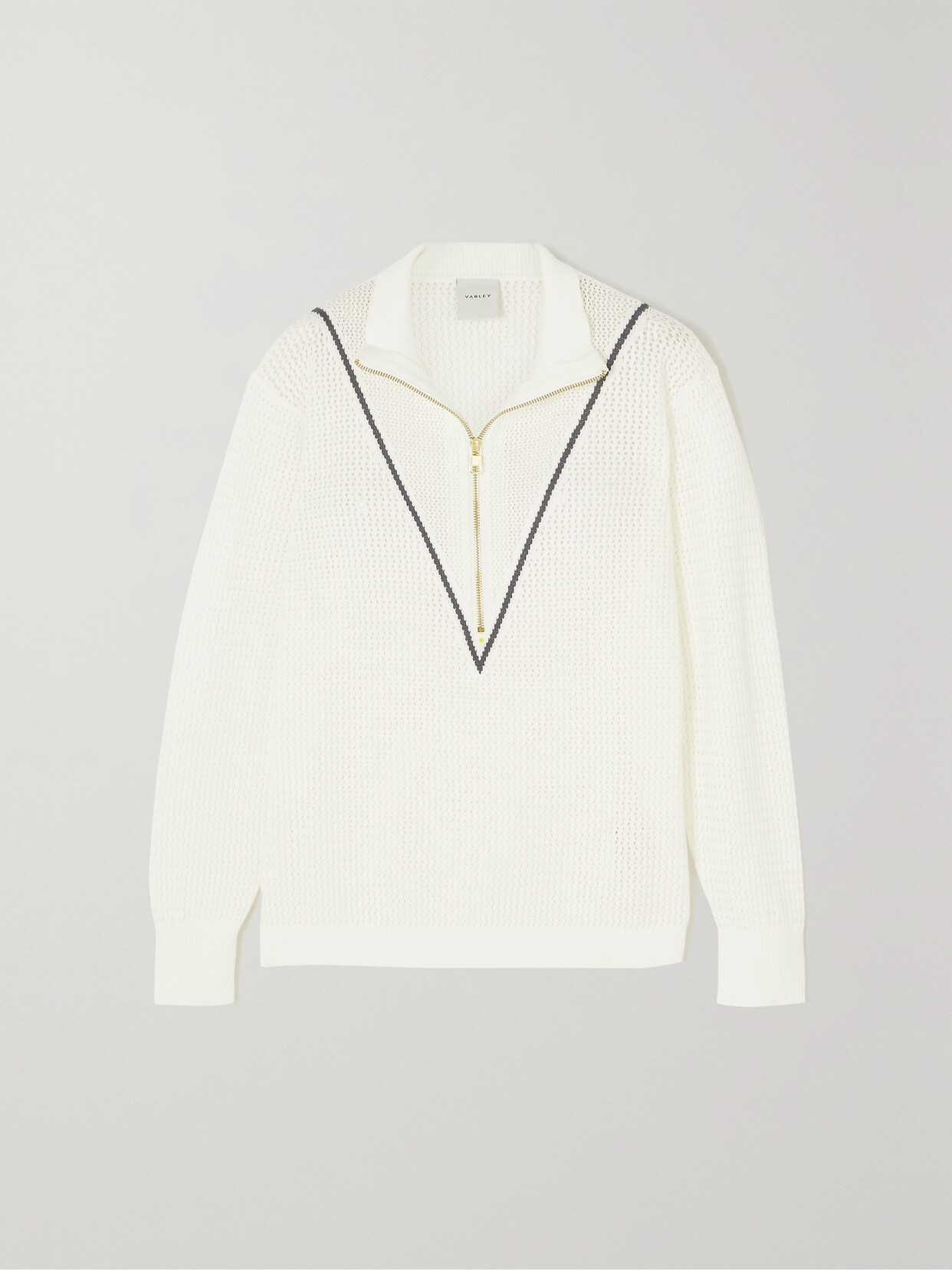 Varley - Calva Open-knit Cotton Sweater - White