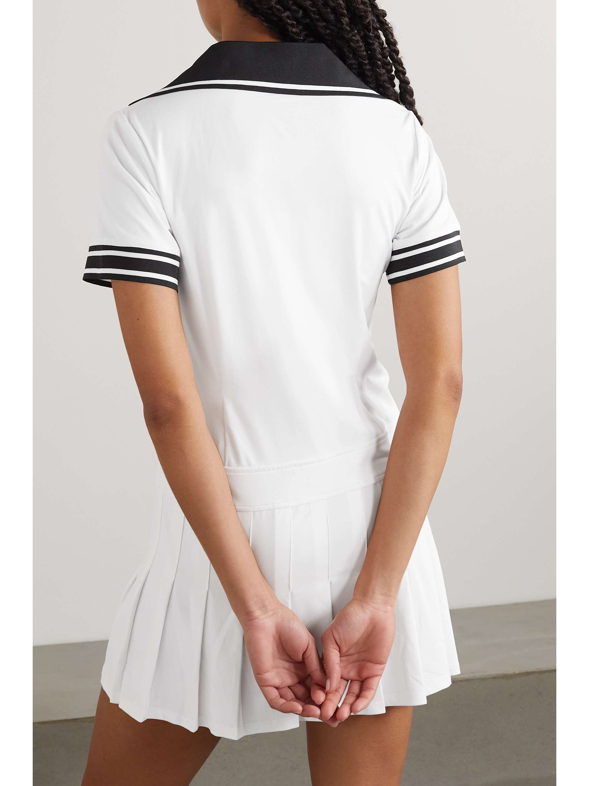 VARLEY Keyes pleated stretch recycled tennis dress