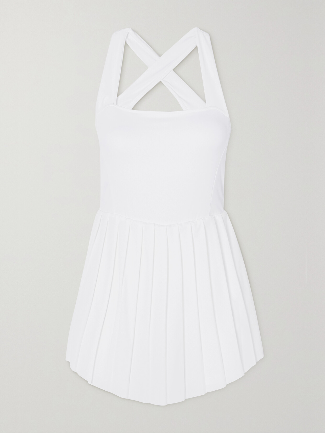 Varley - Carina Pleated Stretch Tennis Dress - White