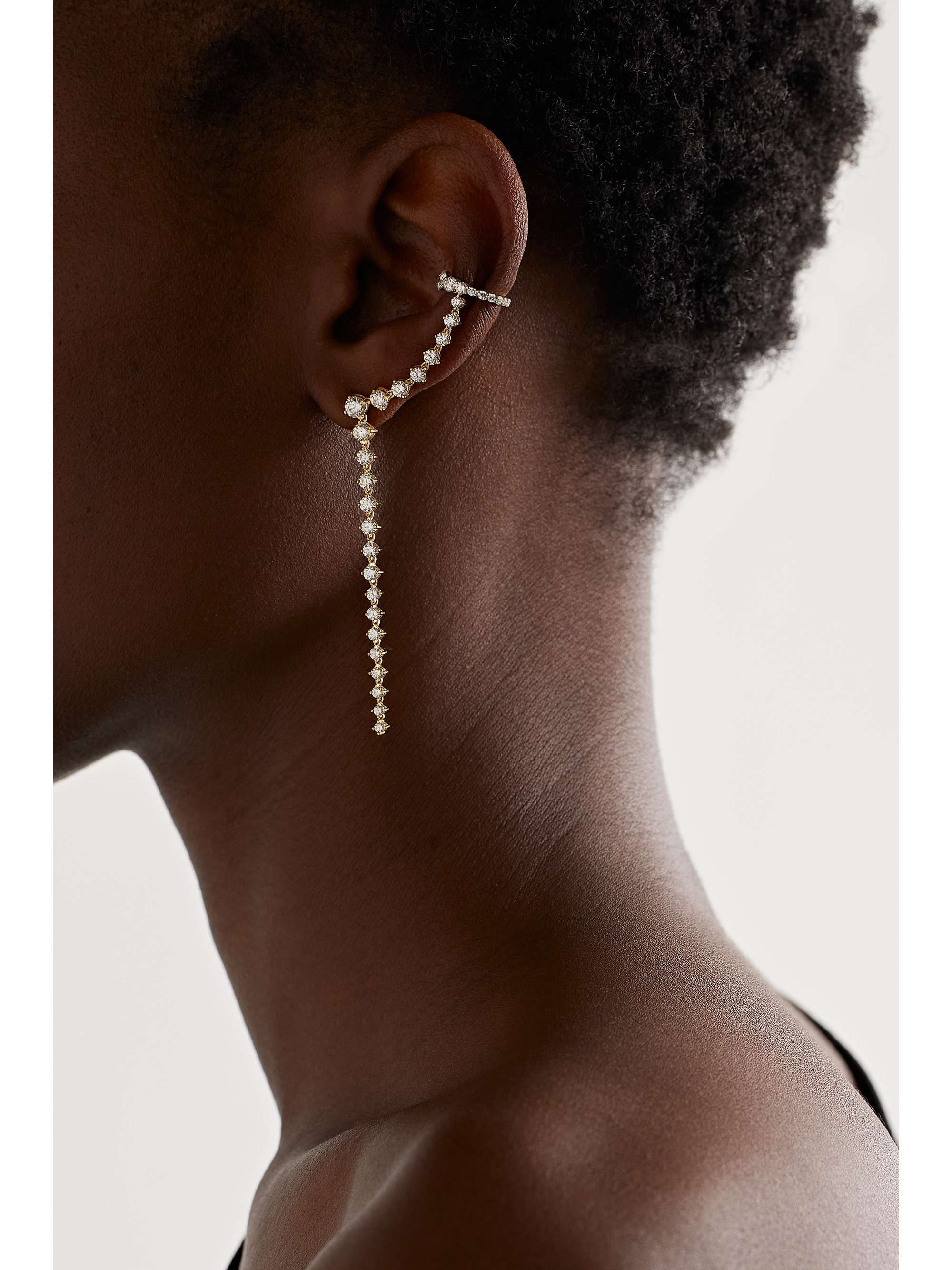 MELISSA KAYE Sadie 18-karat gold diamond single earring