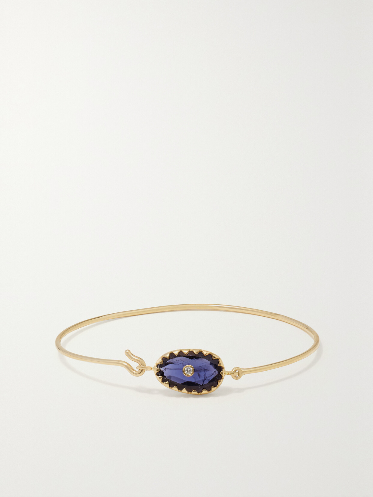 Pascale Monvoisin - Orso 9-karat Gold, Iolite And Diamond Bangle - one size