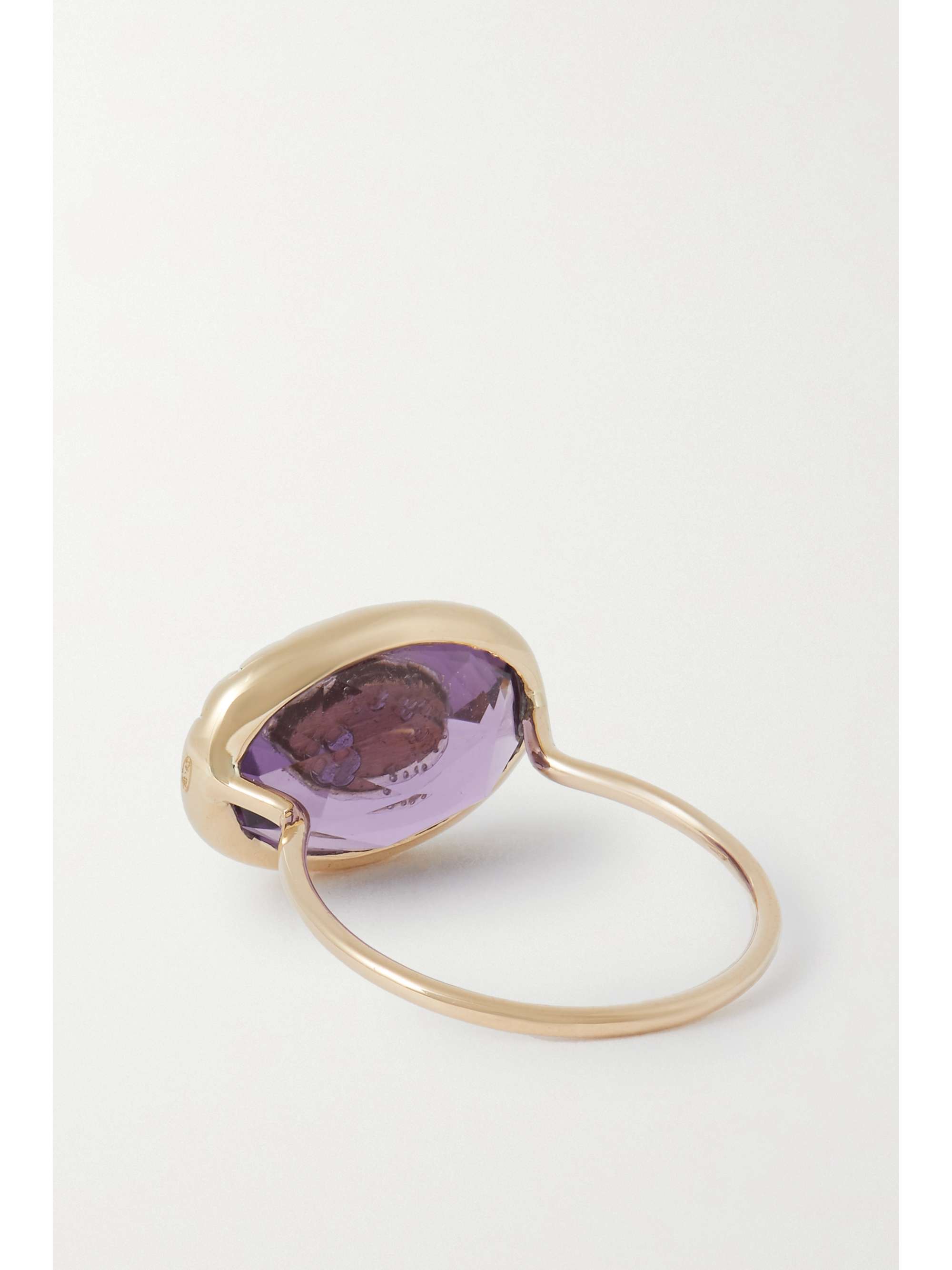 PASCALE MONVOISIN Souad 9-karat gold, amethyst and diamond ring