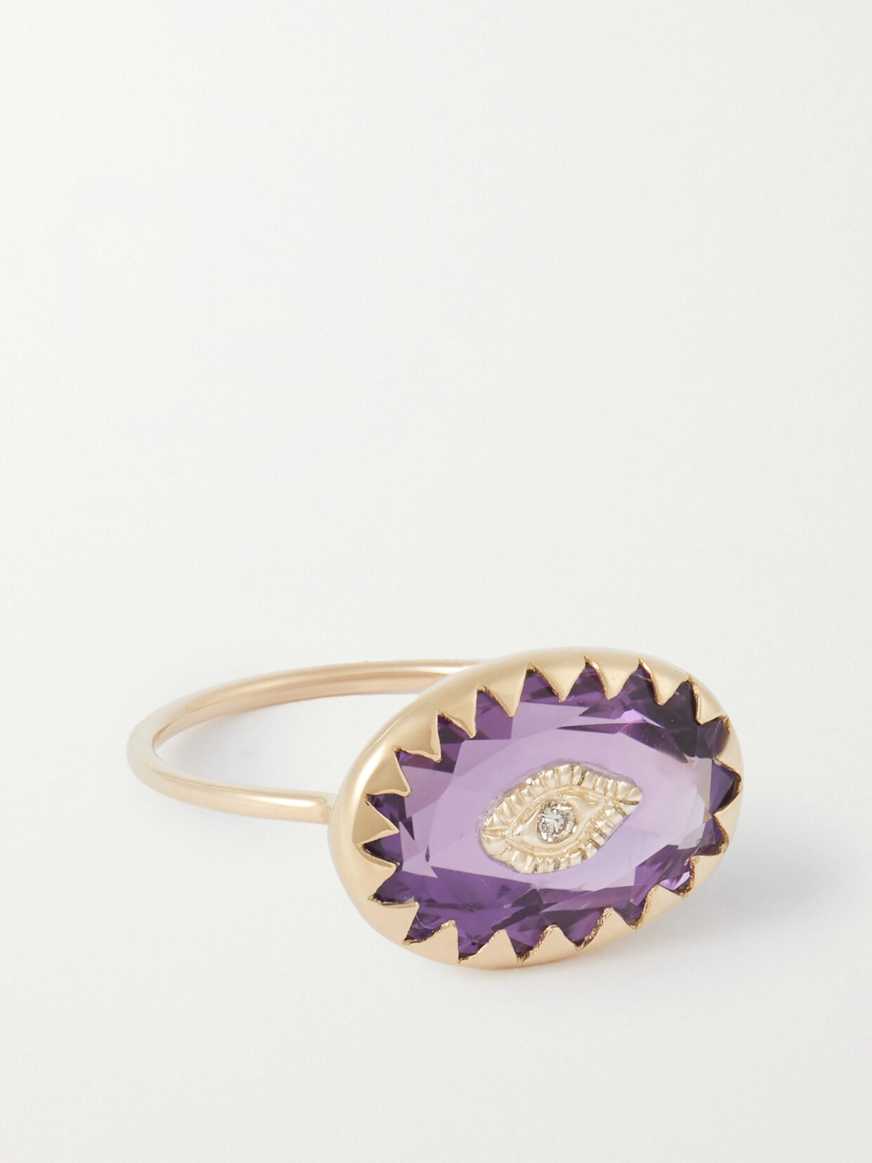 Pascale Monvoisin - Souad 9-karat Gold, Amethyst And Diamond Ring - 5 1/4