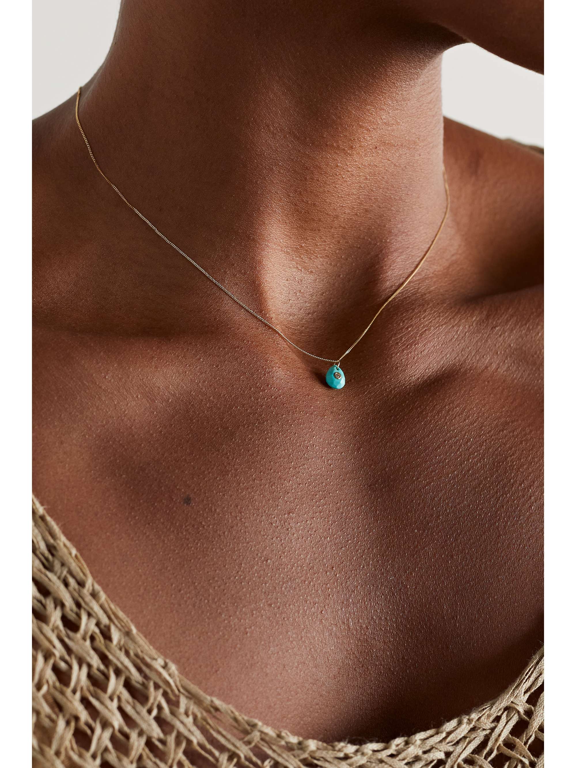 PASCALE MONVOISIN Orso N°1 Collier 9-karat gold and 14-karat rose gold, turquoise and diamond necklace