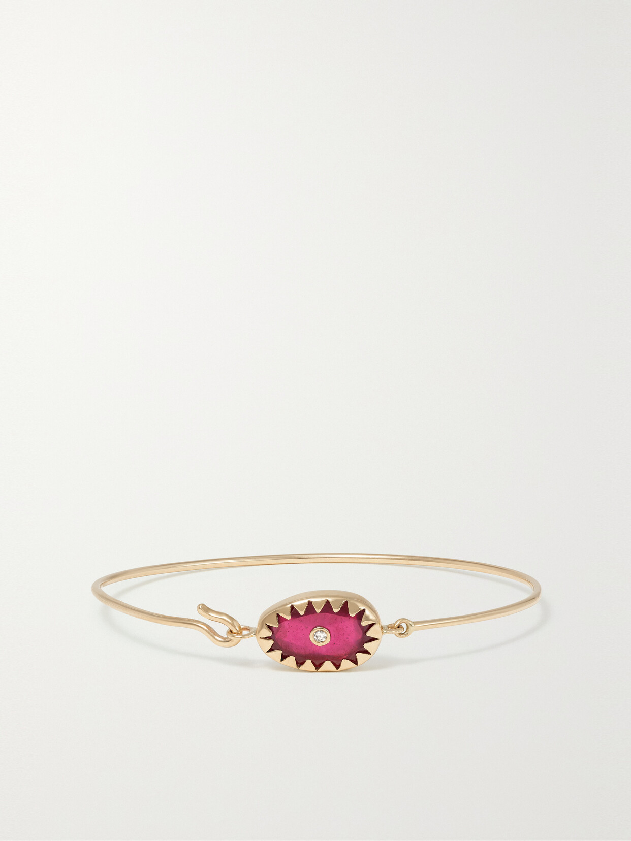 Pascale Monvoisin Orso 9-karat Gold, Ruby And Diamond Bangle