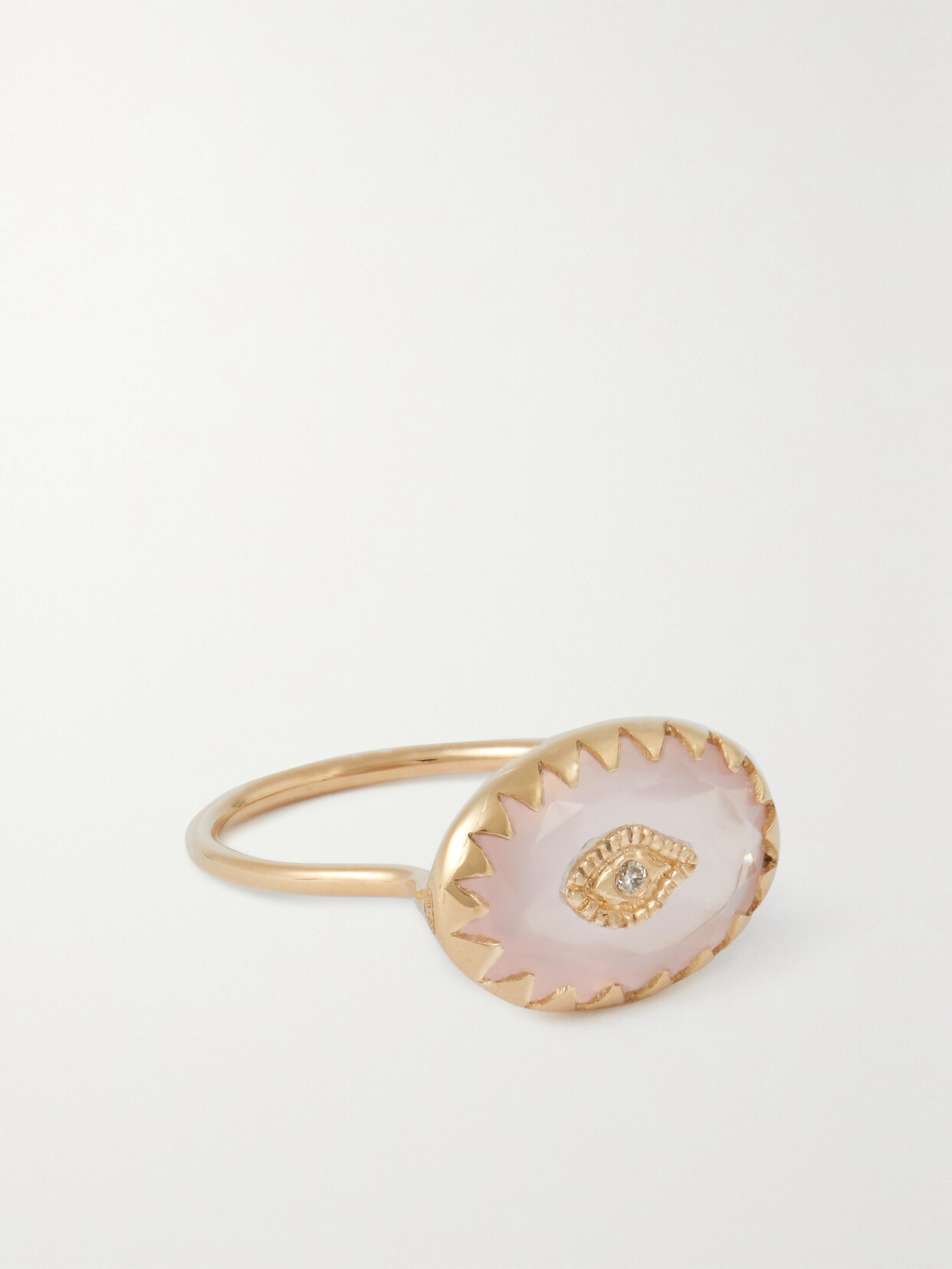 Pascale Monvoisin Souad 9-karat Gold, Pink Quartz And Diamond Ring