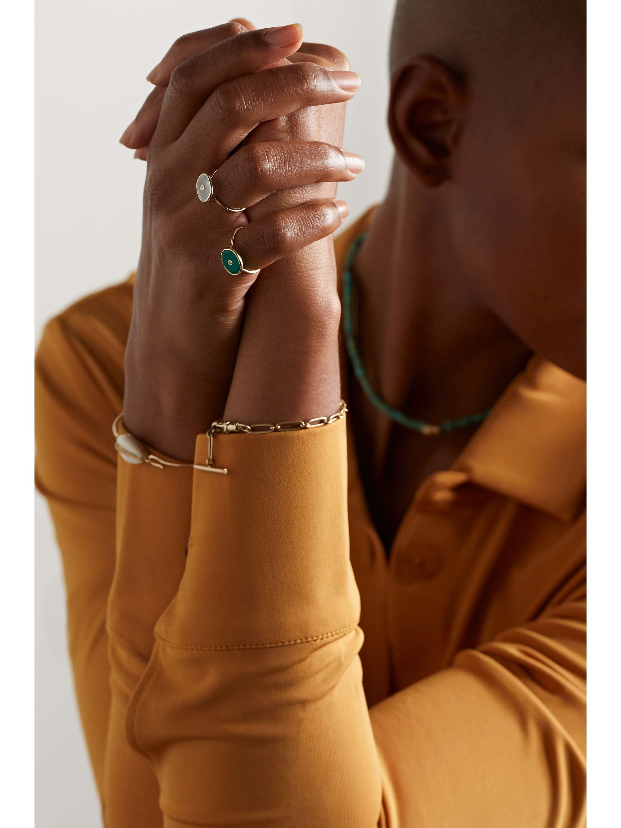PASCALE MONVOISIN Orso 9-karat gold, onyx and diamond ring