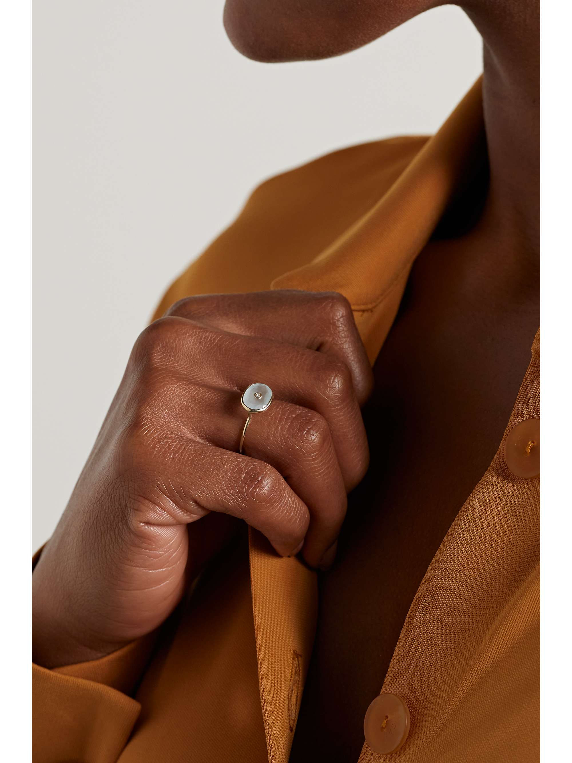 PASCALE MONVOISIN Orso 9-karat gold, onyx and diamond ring