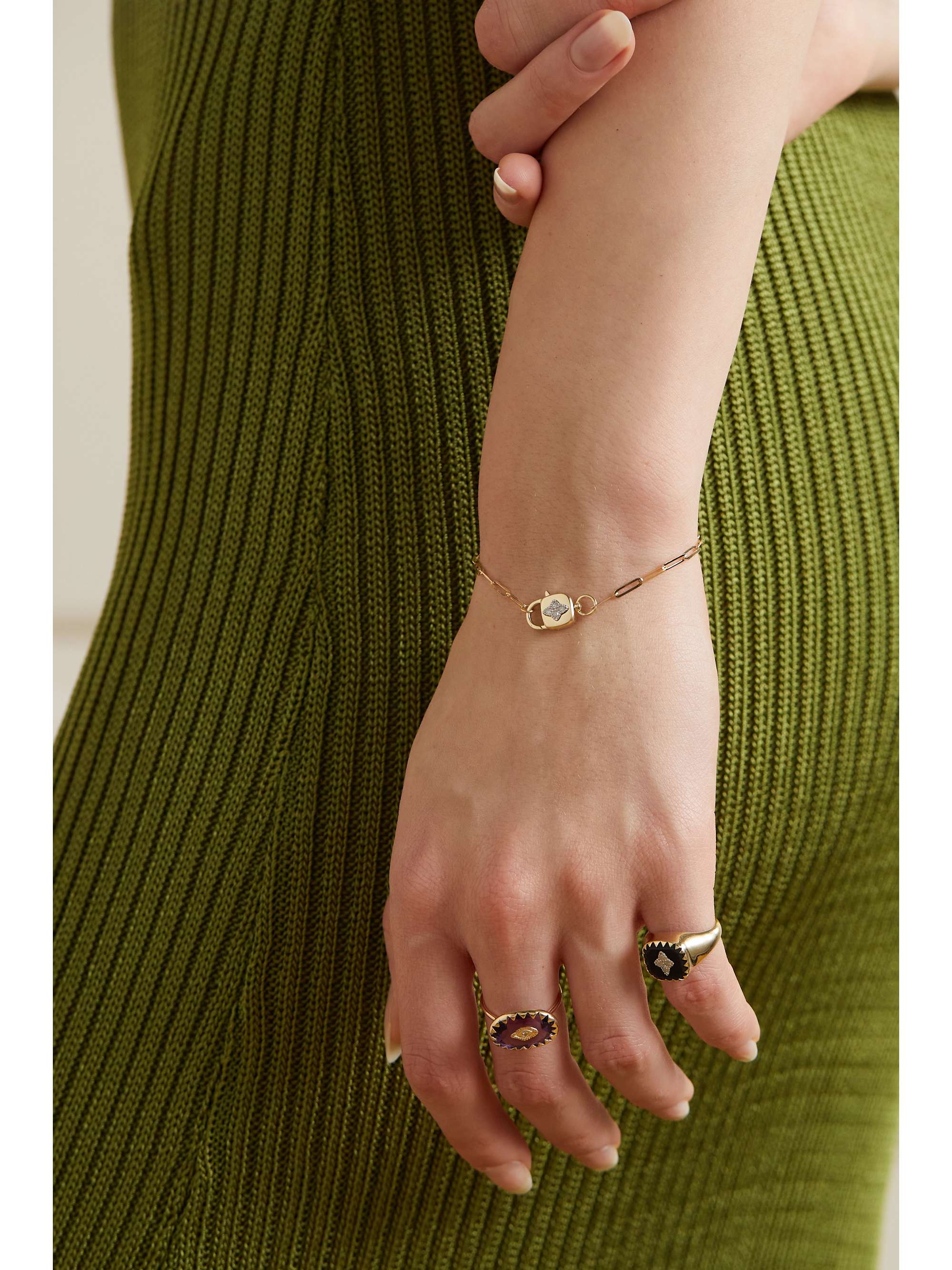 PASCALE MONVOISIN Louise 9-karat gold diamond bracelet