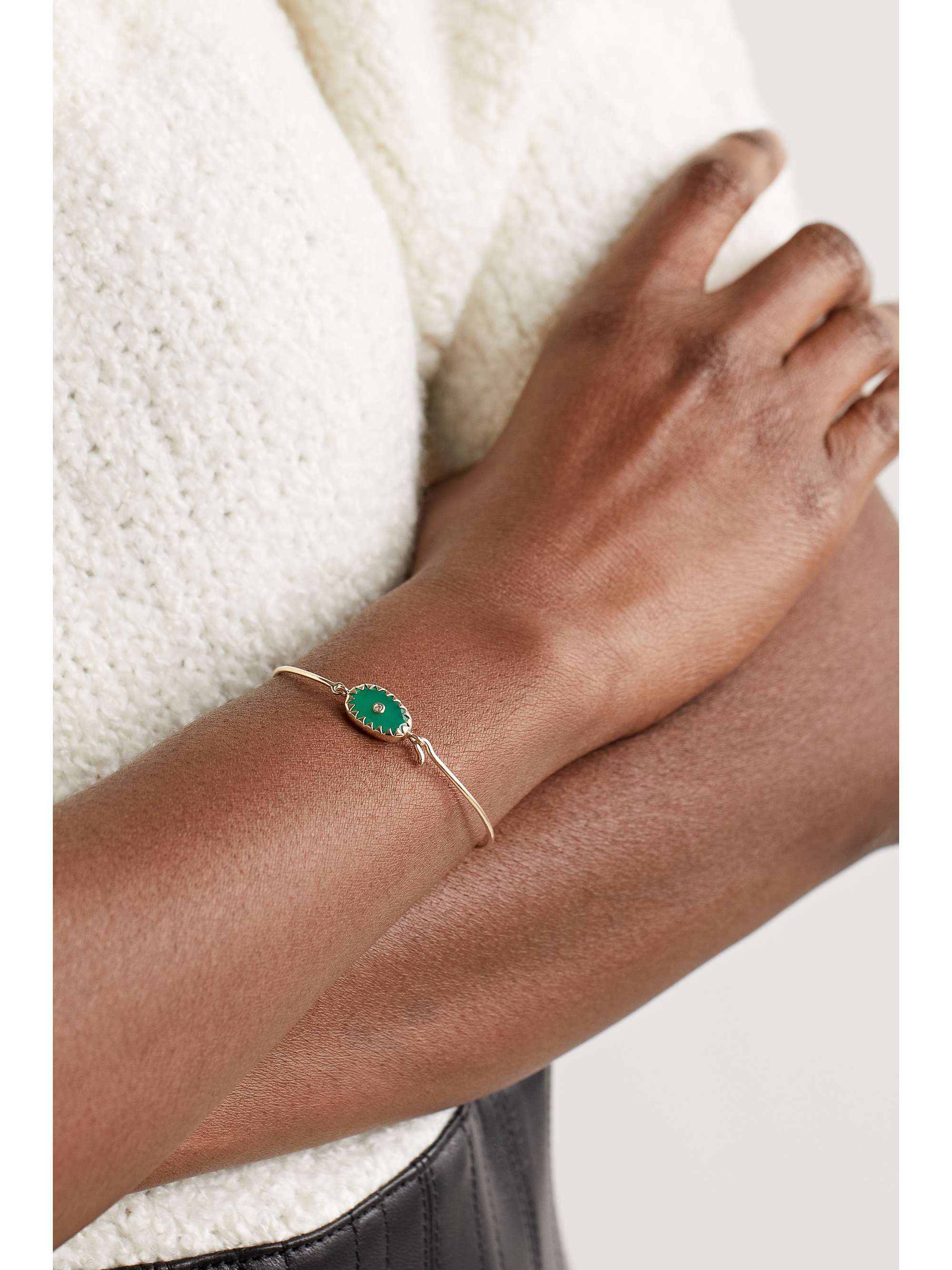 PASCALE MONVOISIN Orso 9-karat gold, ruby and diamond bangle