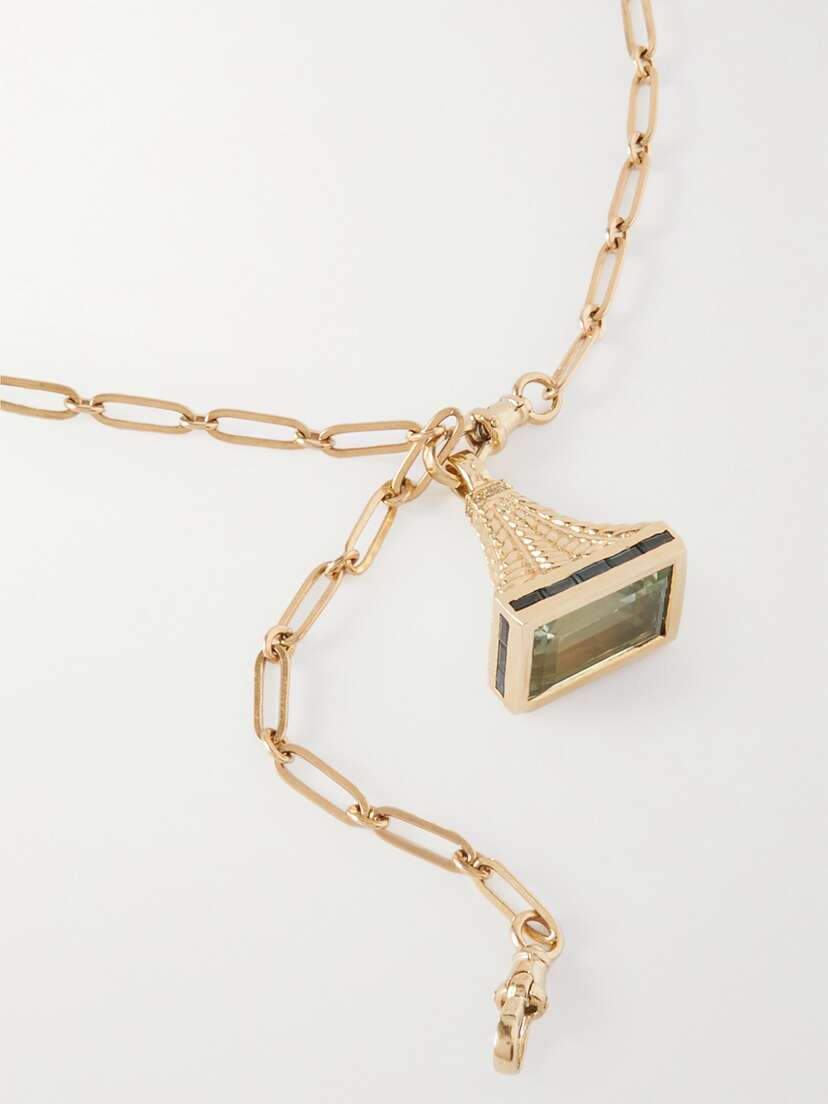 Pascale Monvoisin Debbie N°3 + Poppy 9-karat Gold Multi-stone Necklace