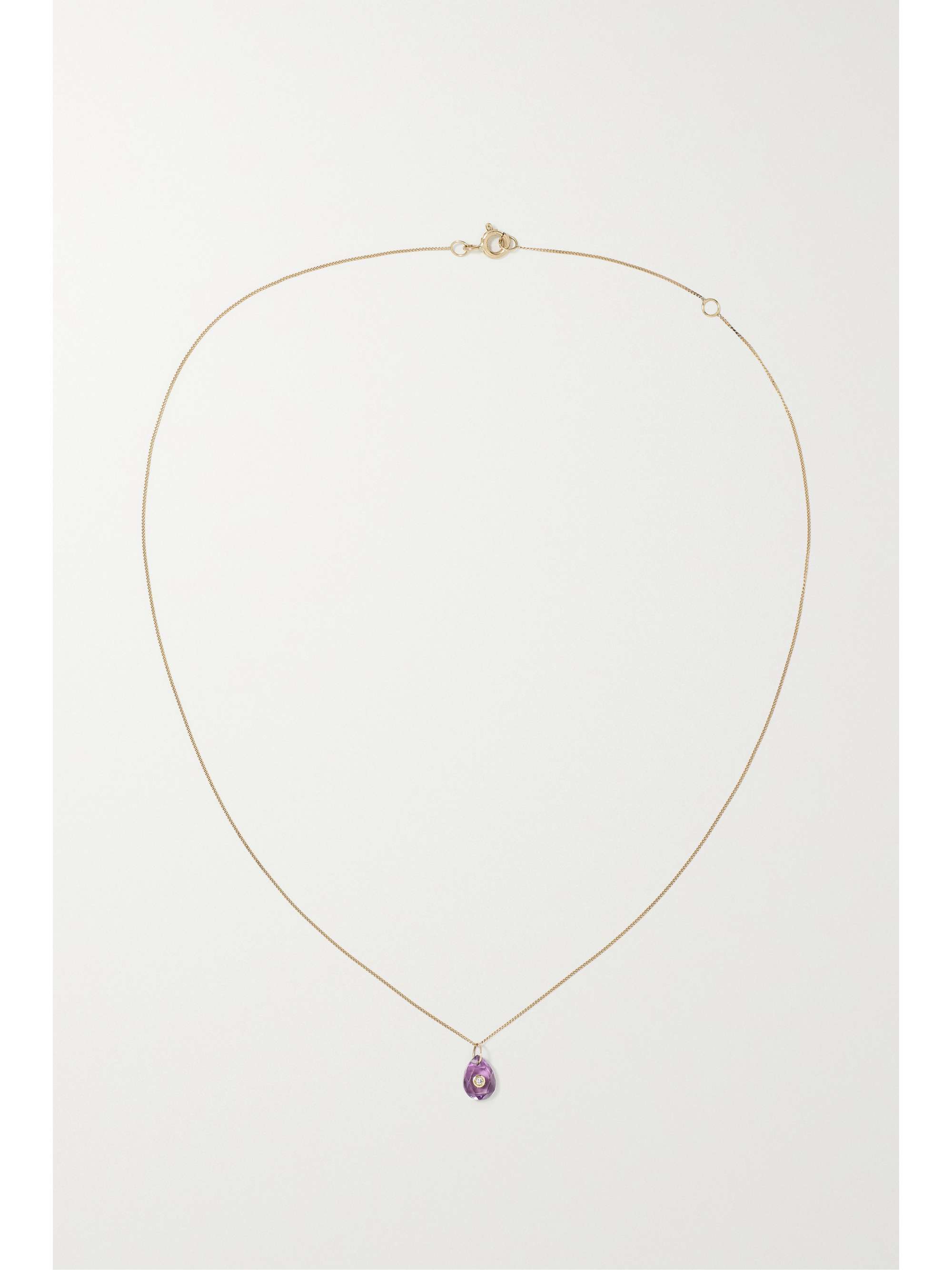 PASCALE MONVOISIN Orso N°1 Collier 9- and 14-karat gold, amethyst and diamond necklace