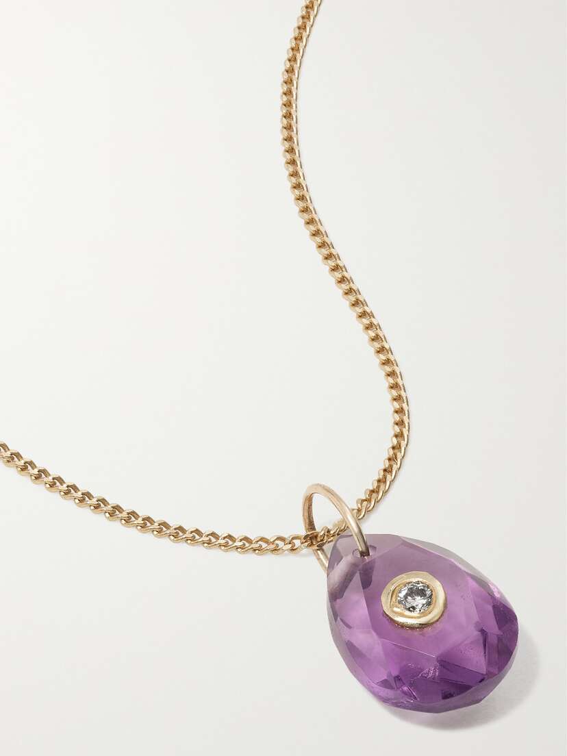 Pascale Monvoisin Orso N°1 Collier 9- And 14-karat Gold, Amethyst And Diamond Necklace