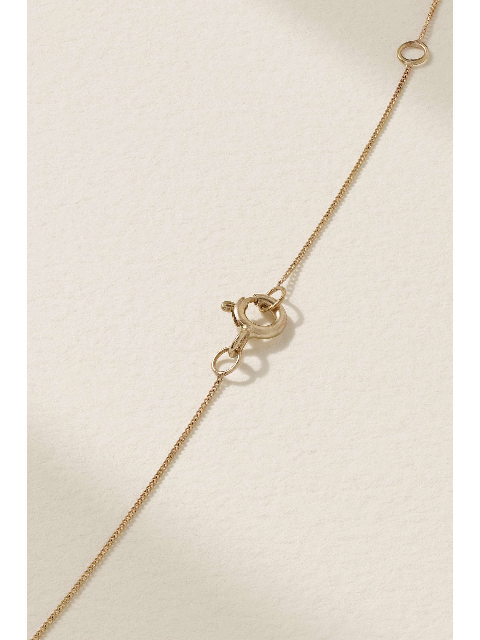 PASCALE MONVOISIN Souad 9-karat gold, rose quartz and diamond necklace