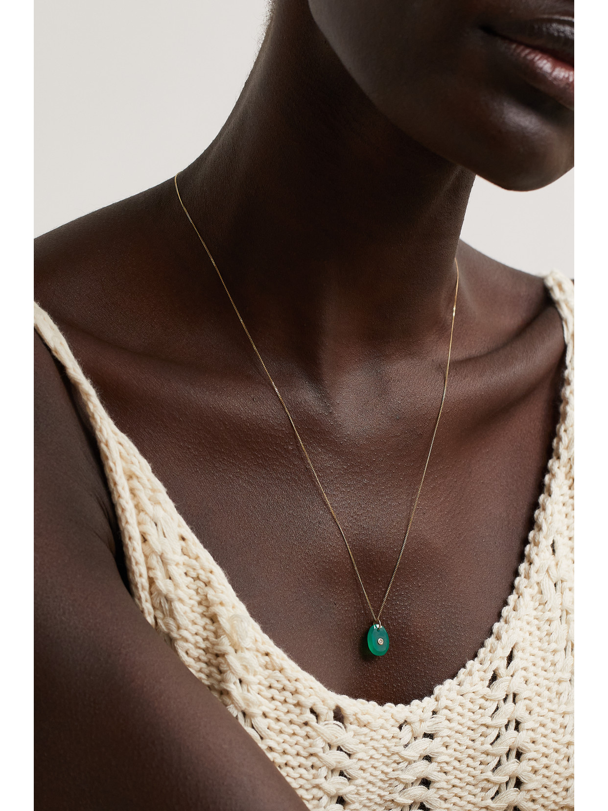 Shop Pascale Monvoisin Orso N°1 9-karat Rose Gold, Turquoise And Diamond Necklace